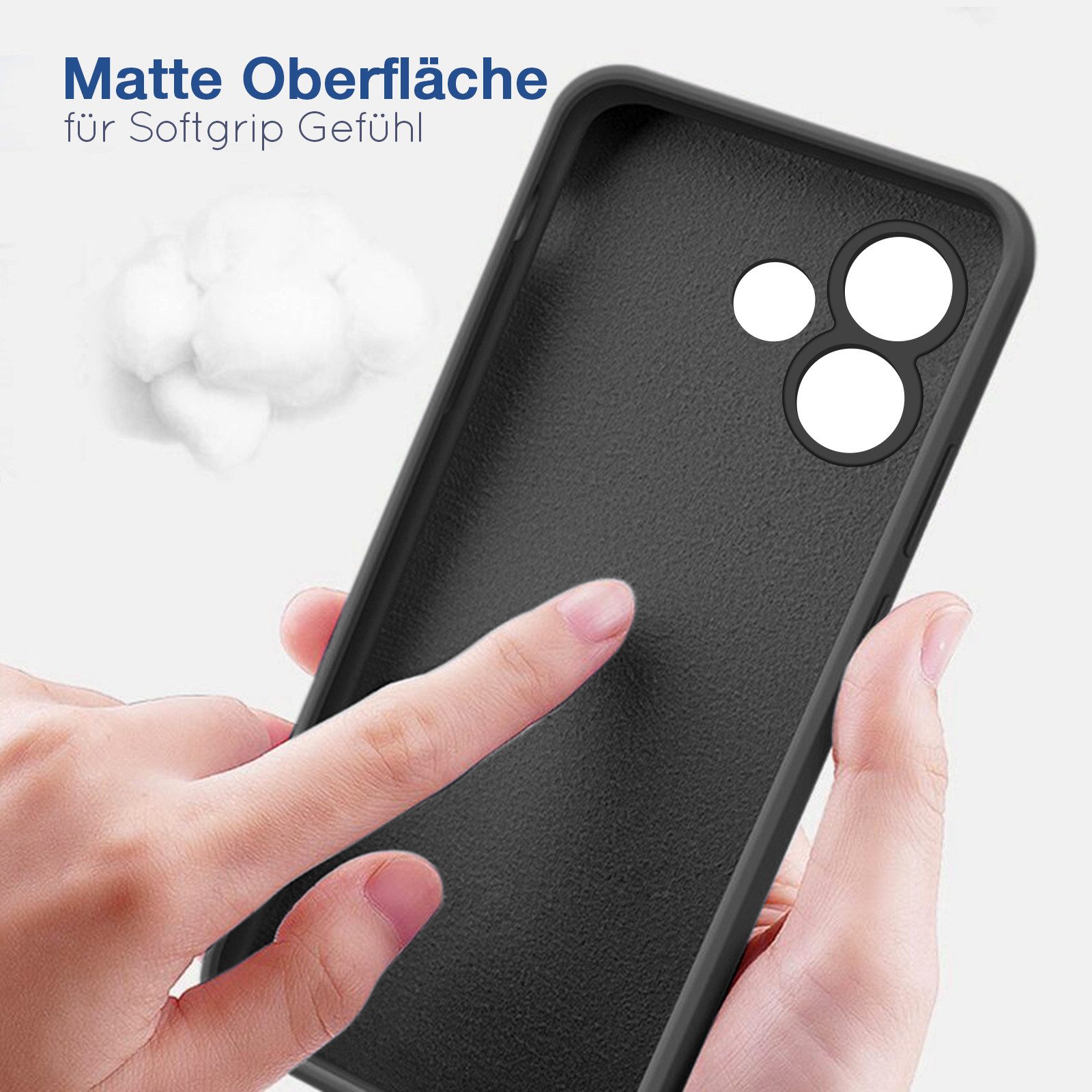 Tec-Expert Handyhülle SoftGrip Cover Hülle für Xiaomi Redmi 13, Handy Case Bumper integrierter Kameraschutz flexibel – Bild 4 von 5