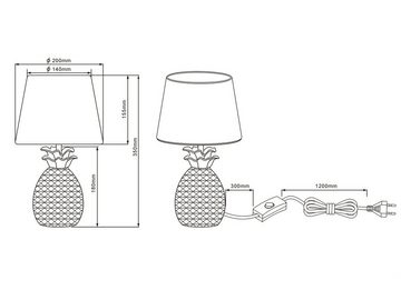 meineWunschleuchte LED Tischleuchte, LED wechselbar, Warmweiß, besondere ausgefallene Designer-lampe Fensterbank Schwarz Gold, H 35cm