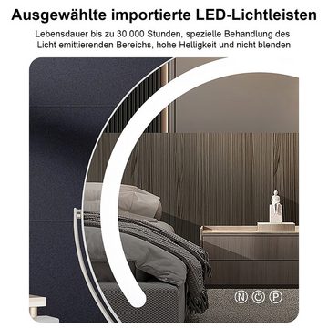Welikera Kosmetikspiegel LED-Lichtspiegel,Kosmetikspiegel,3 Lichtfarben Dimmbar,Touch-Steuerung
