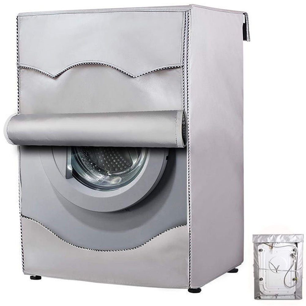 FELIXLEO Wäschespinne-Schutzhülle Waschmaschinen-Abdeckung wasserdicht mittlere Größe Silber 60*55*85cm