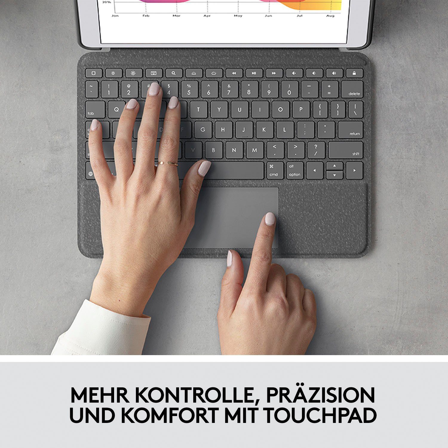 Logitech Combo Touch für iPad Air (3. Generation) und iPad Pro 10,5 Zoll  iPad-Tastatur