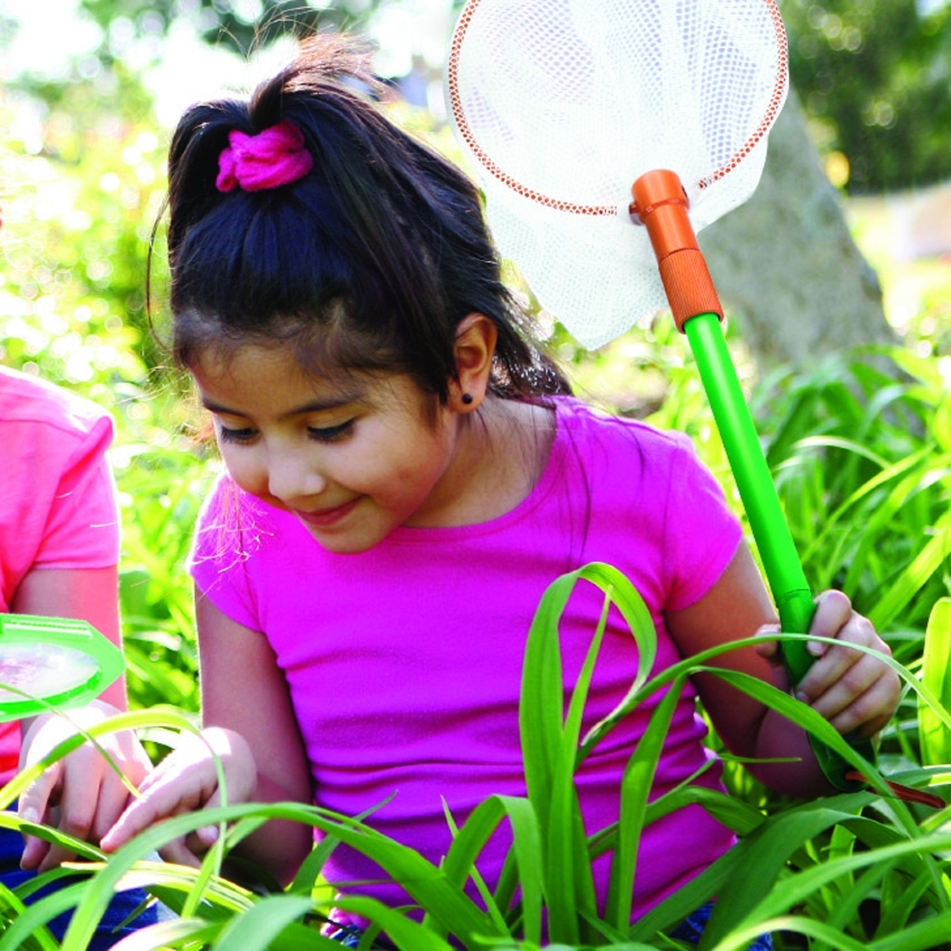 Edu-Toys Experimentierkasten Kinder-Kescher mit Teleskoparm aus stabilem ABS Kunststoff, (Kescher, 1-tlg., Ausziehbarer Kescher), ausziehbarer Kescher