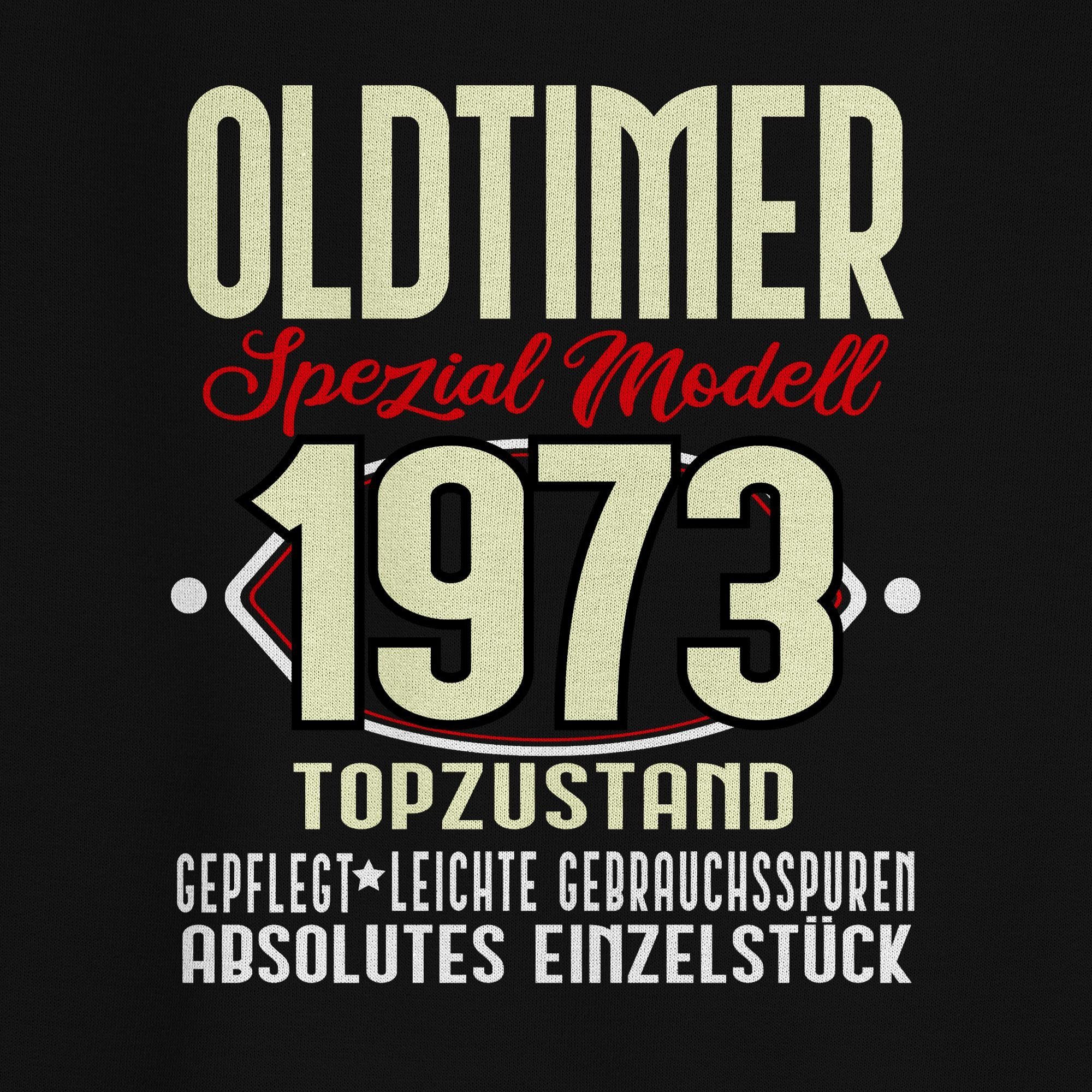Shirtracer Sweatshirt Oldtimer Spezial Modell (1-tlg) Schwarz 50. Fünfzigster 1973 Geburtstag 1