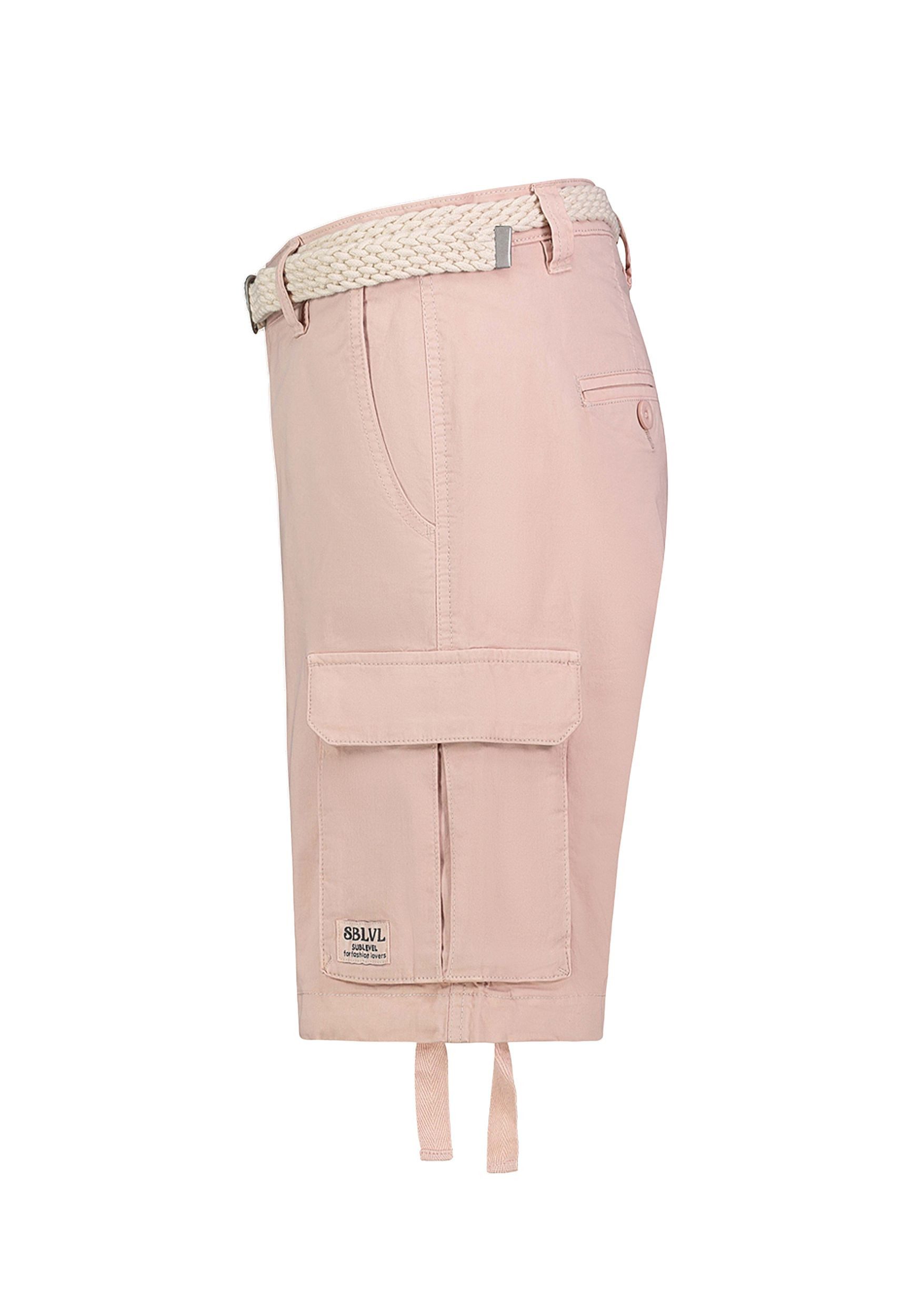 SUBLEVEL Shorts Gestreift Freizeitshorts mit elastischem Bund Chino Twill S günstig online kaufen