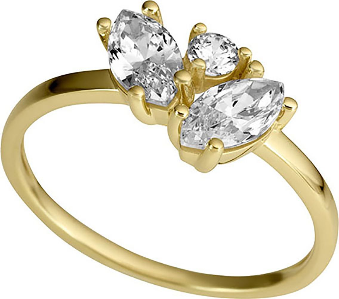 Firetti Fingerring Schmuck Geschenk Gold 333 Damenring Goldring Fantasie, mit Zirkonia (synth)