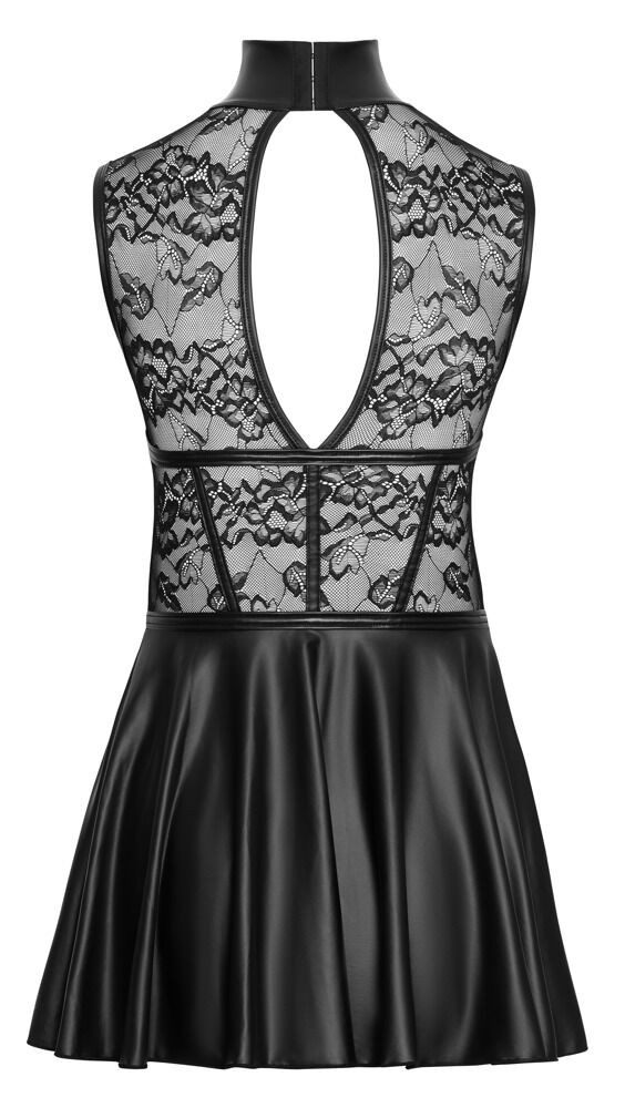 Cottelli PARTY Minikleid Busenfreies Minikleid aus Spitze und Mattlook - schwarz (1-tlg) Im Rücken schöner tiefer Ausschnitt