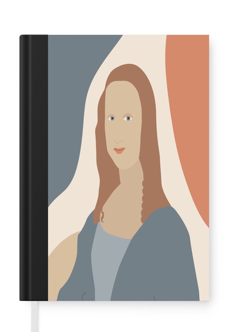 MuchoWow Notizbuch Pastell - Mona Lisa - Porträt, Journal, Merkzettel, Tagebuch, Notizheft, A5, 98 Seiten, Haushaltsbuch | Notizbücher