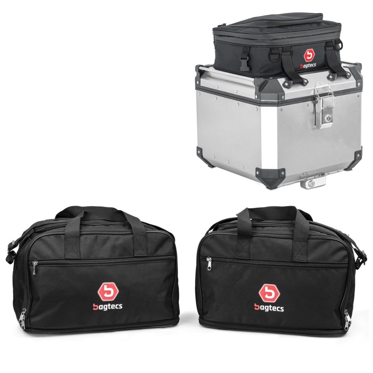 Bagtecs Reisetasche Set: Alukoffer Innentaschen passend für BMW R 1250 / 1200 GS / Adventu