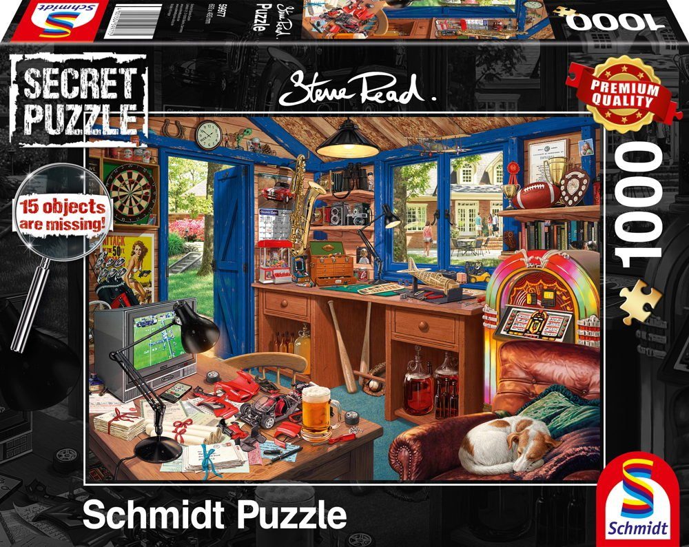 Schmidt Spiele Puzzle Secret Puzzle Steve Read Vaters Werkstatt 59977, 1000 günstig online kaufen