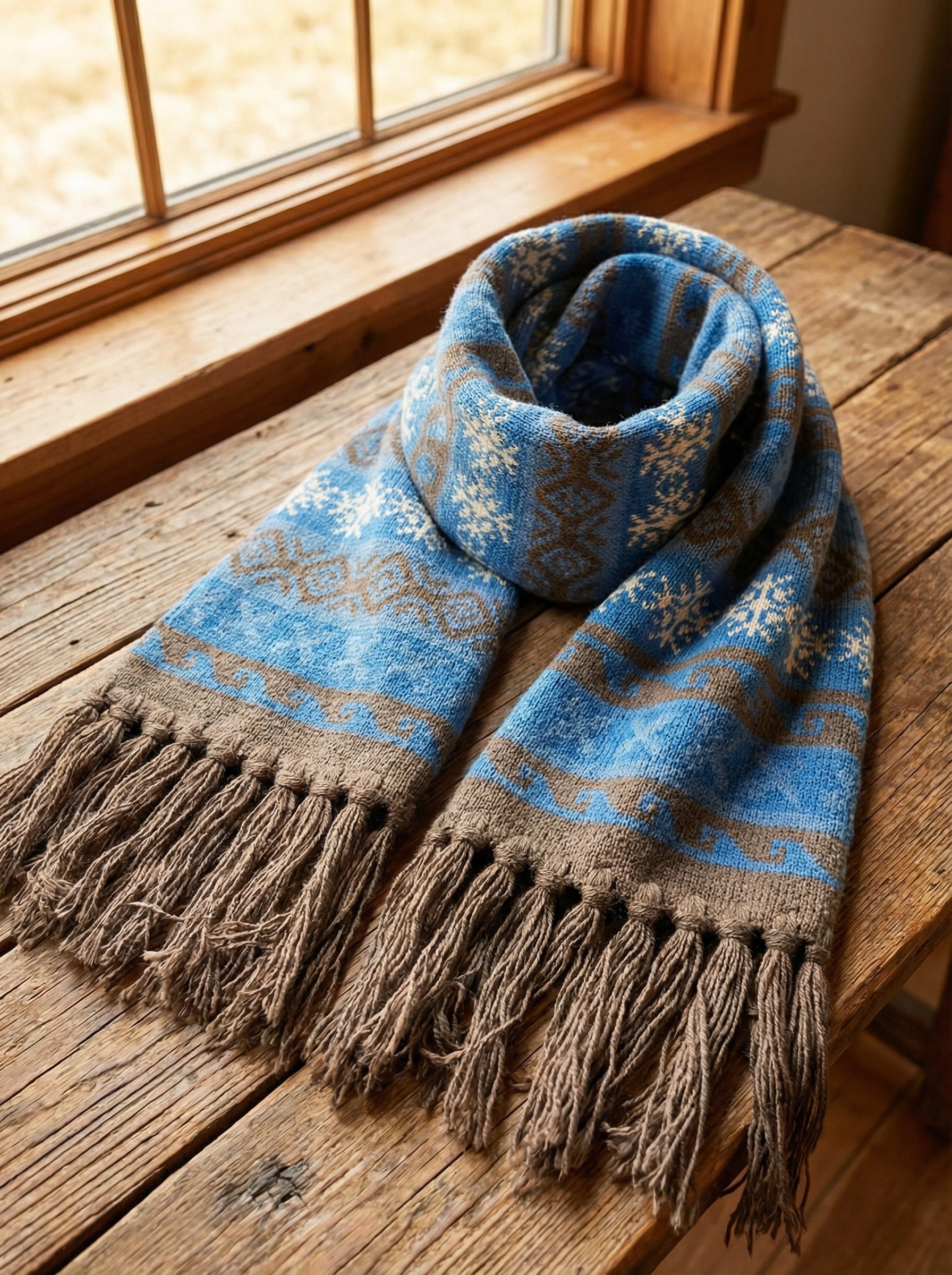 SUBLEVEL Strickschal Klassischer Norweger-Strickschal, Zeitloses Winter-Acc günstig online kaufen