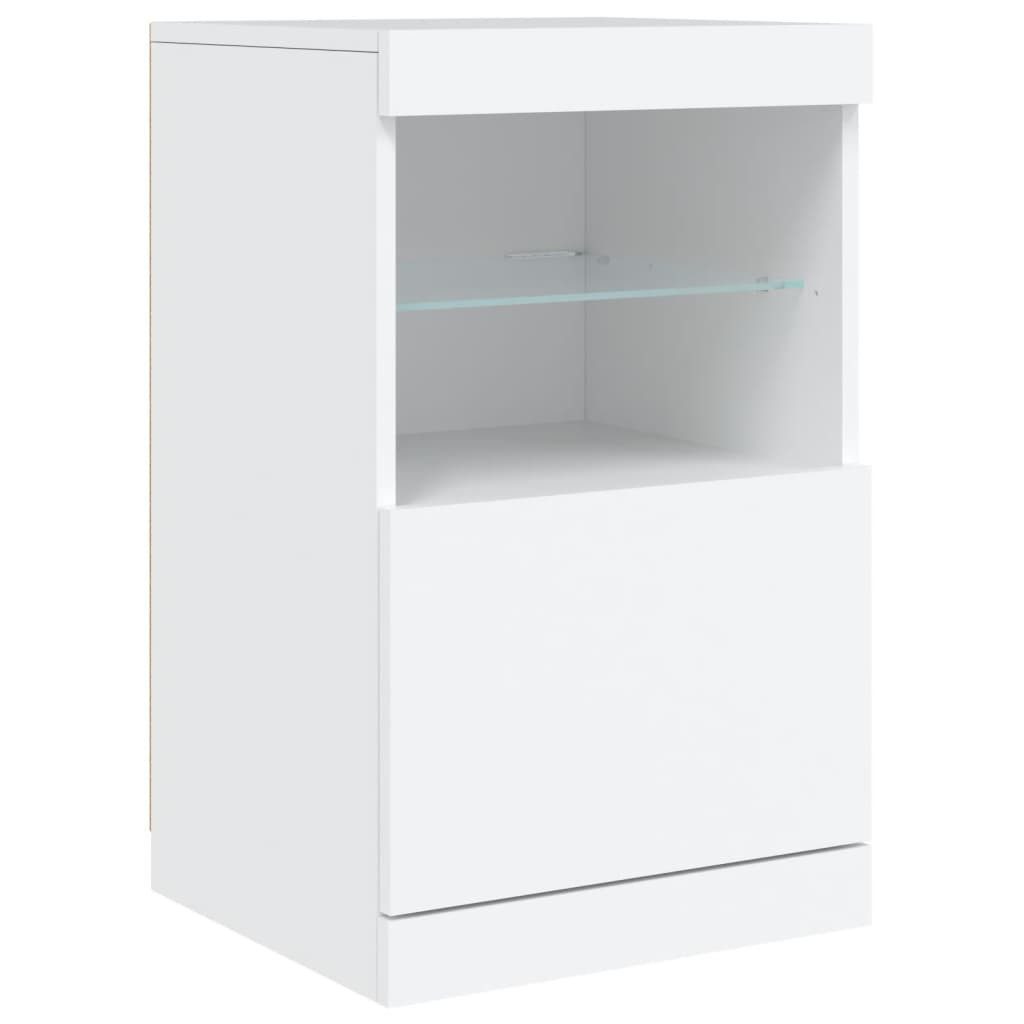 vidaXL Sideboard Sideboard mit LED-Leuchten Weiß günstig online kaufen