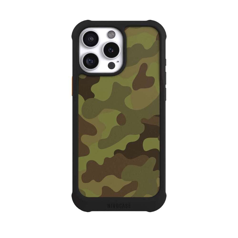 NIVOCASE Handyhülle Camouflage Tarnmuster Bundeswehr Military Denim Camo, Apple iPhone 16 Pro Max Hülle Stoßfeste Handyhülle