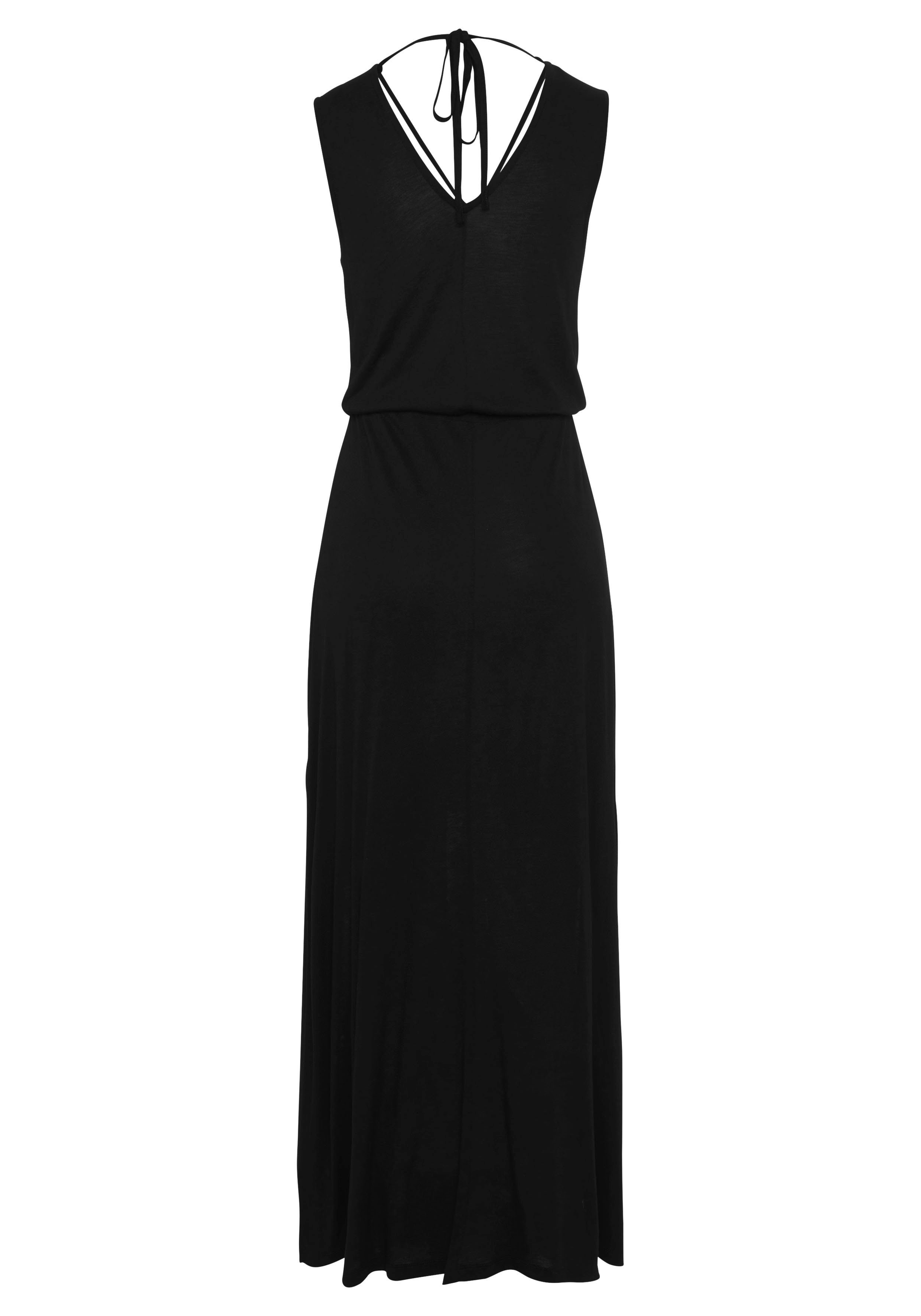 Buffalo Maxikleid mit Zierbändern und Schlitz, günstig online kaufen