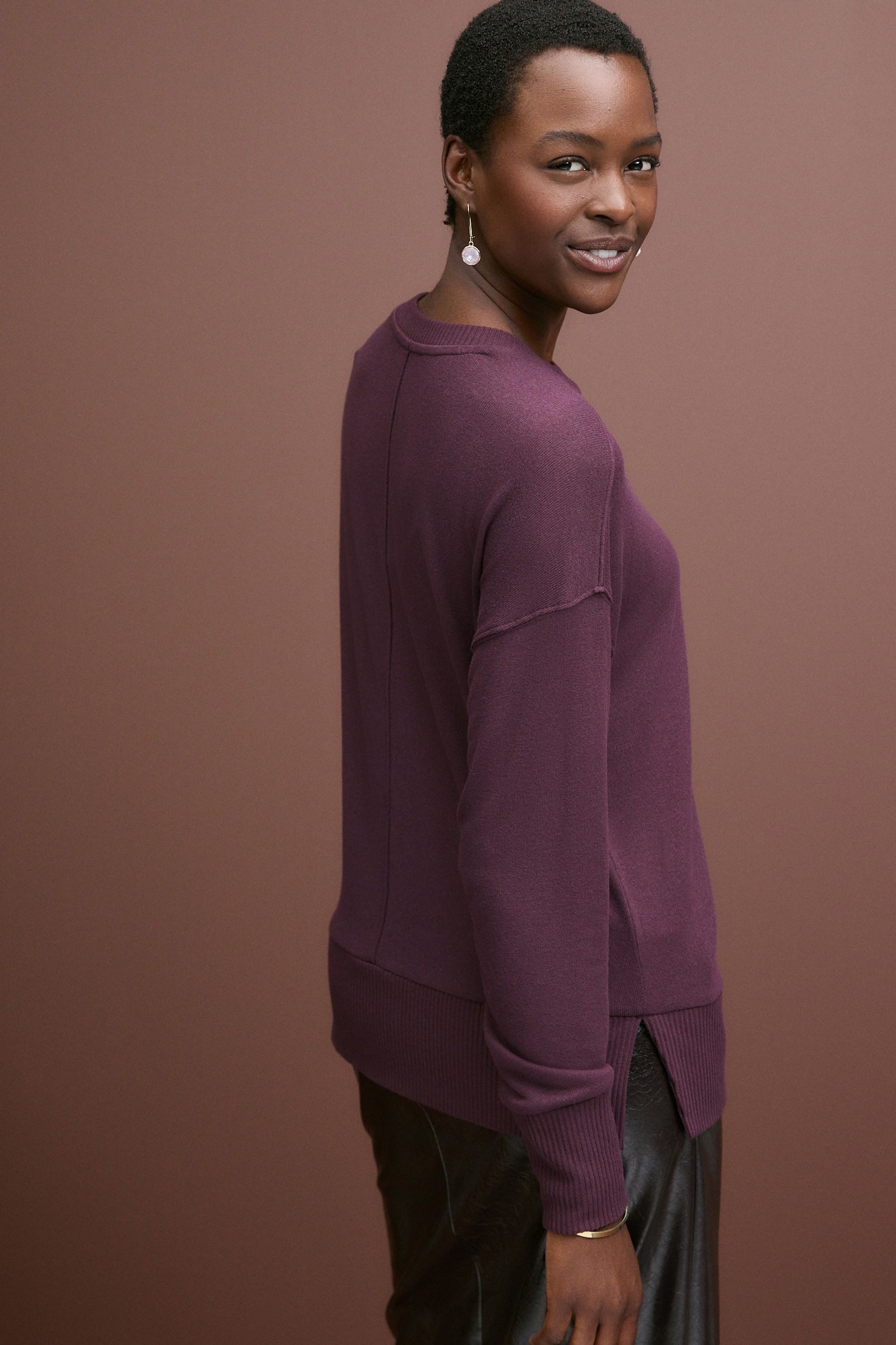 Next Rundhalspullover Weicher Rundhalspullover mit Nahtdetail (1-tlg) günstig online kaufen