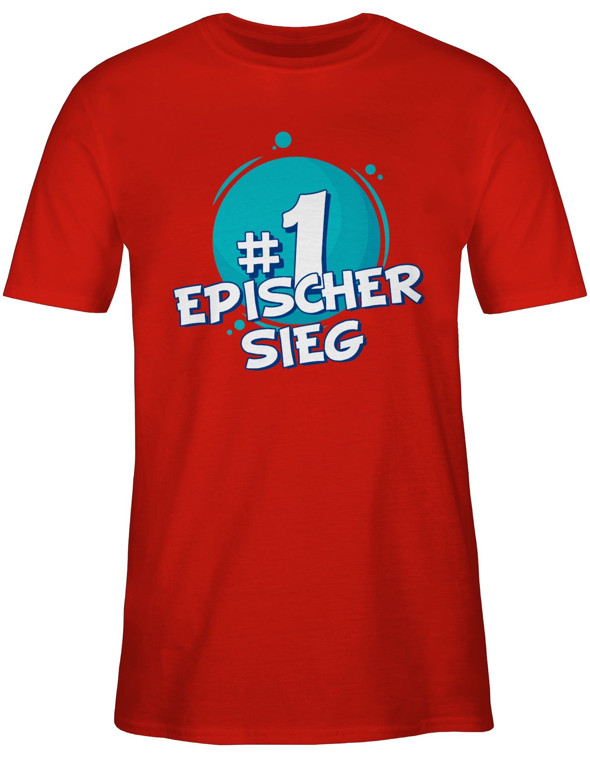 Shirtracer T-Shirt Sieg Epischer Geschenke Nerd Rot #1 03