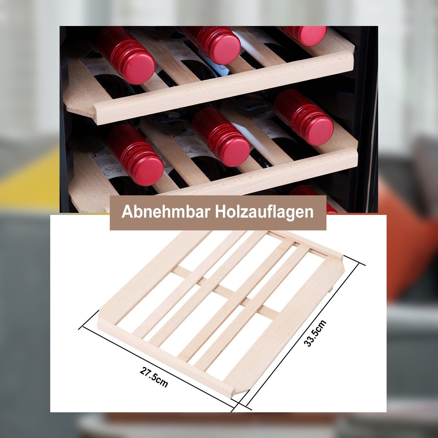 4. Bild von kalamera Weinkühlschrank KRC-51FCSS, für 18 Standardflaschen á 0,75l,5-18°C