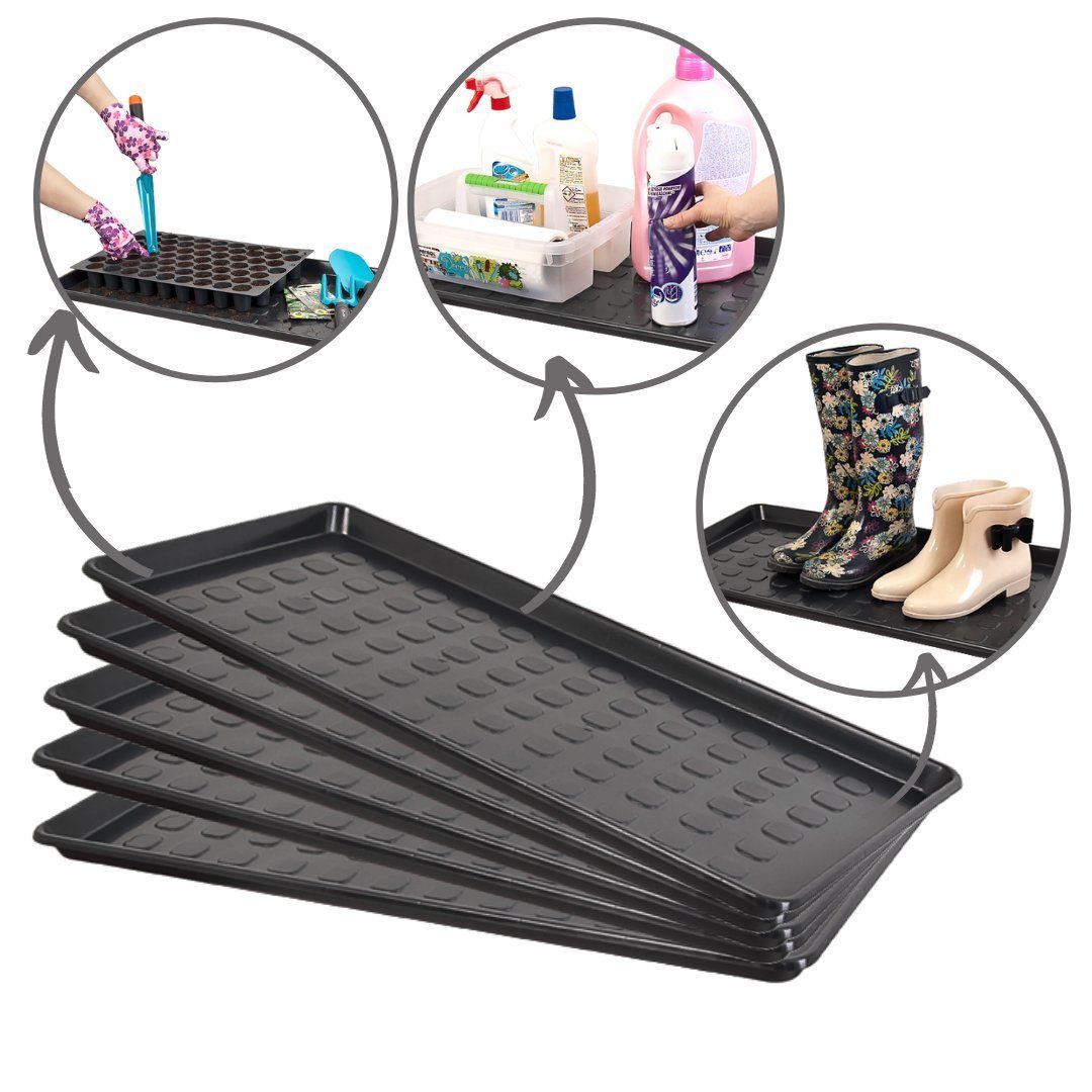 nm_trade PVC-Automatten Mehrzweckablage Schuhablage Kofferraumwanne  Unterlage 76x38 cm (1 St), Abriebfest, Antirutsch, Leicht zu Säubern,  Rutschsicher, Waschbar | Automatten