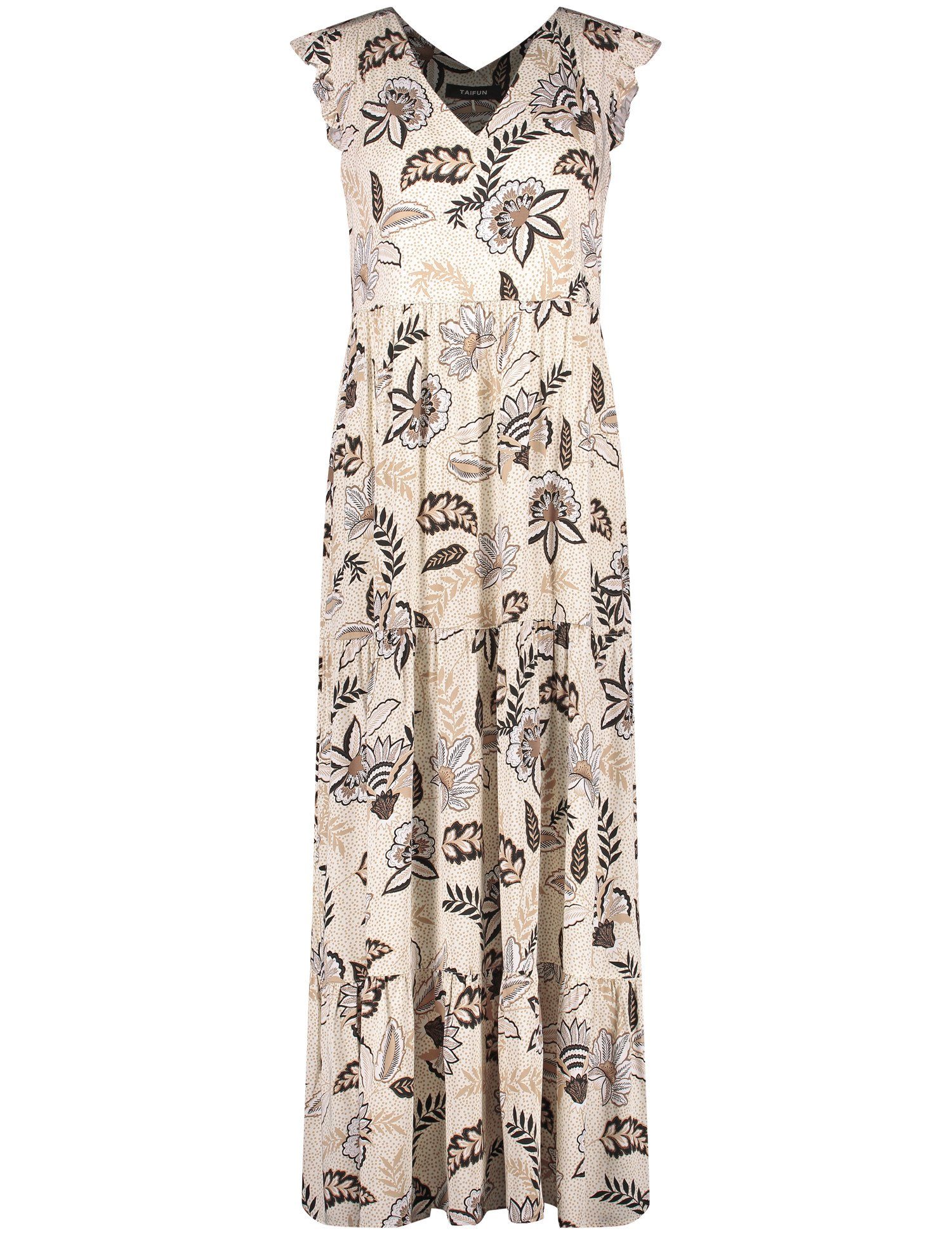 Midikleid Langes Sommerkleid mit Blumen-Dessin