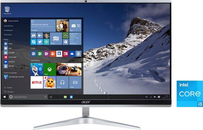 Acer Aspire C24-1650 All-in-One PC (23,8 Zoll, Intel Core i3 1115G4, UHD  Graphics, 8 GB RAM, 512 GB SSD, Luftkühlung)