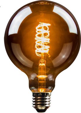 BLULAXA LED-Filament Vintage, E27, 2 St., Extra-Warmweiß, 2er-Set, Vintage Globe, 125 mm, smoky, superwarmweis