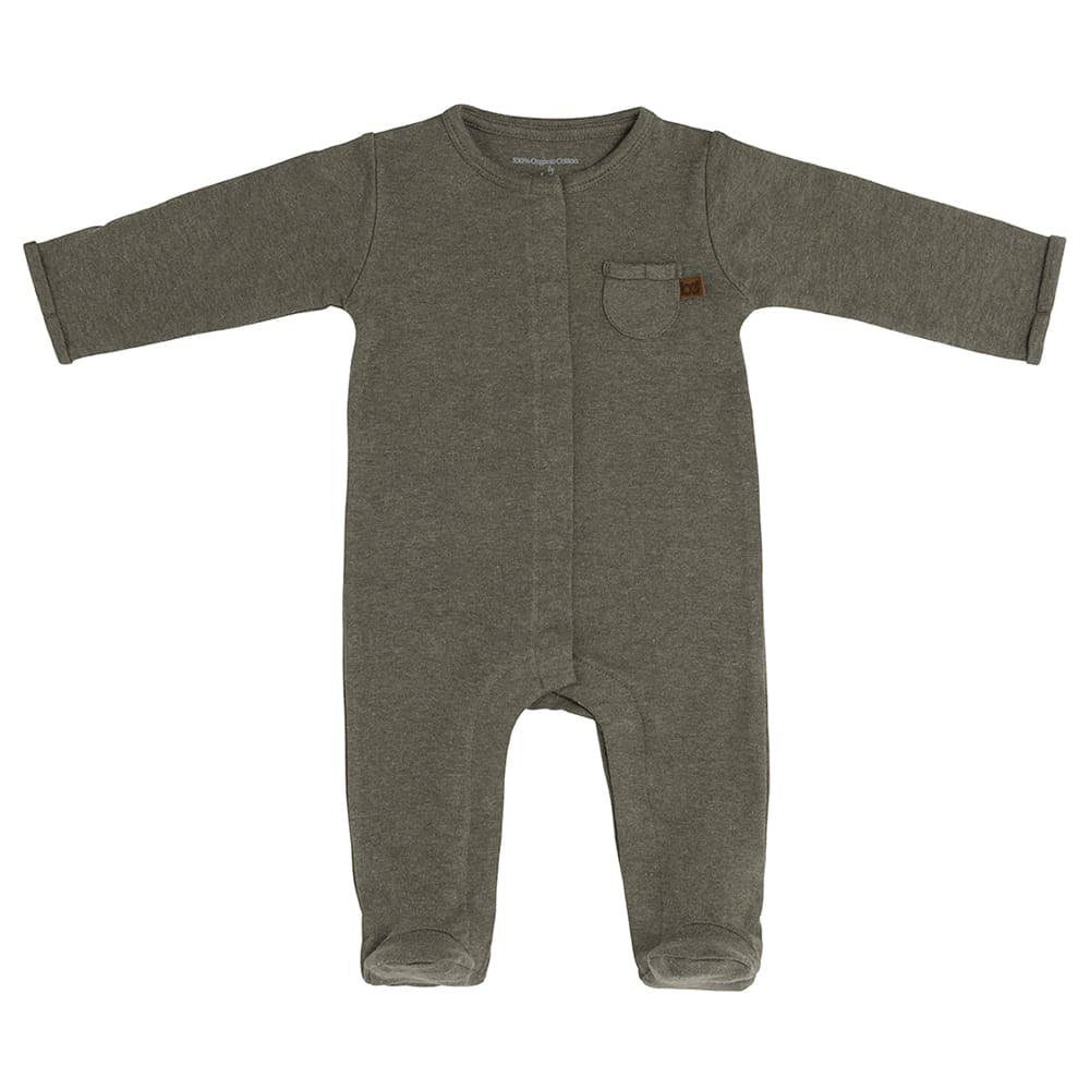 Baby’s Only Strampler Strampler mit Füßen Melange khaki - 56 Grün (1-tlg)