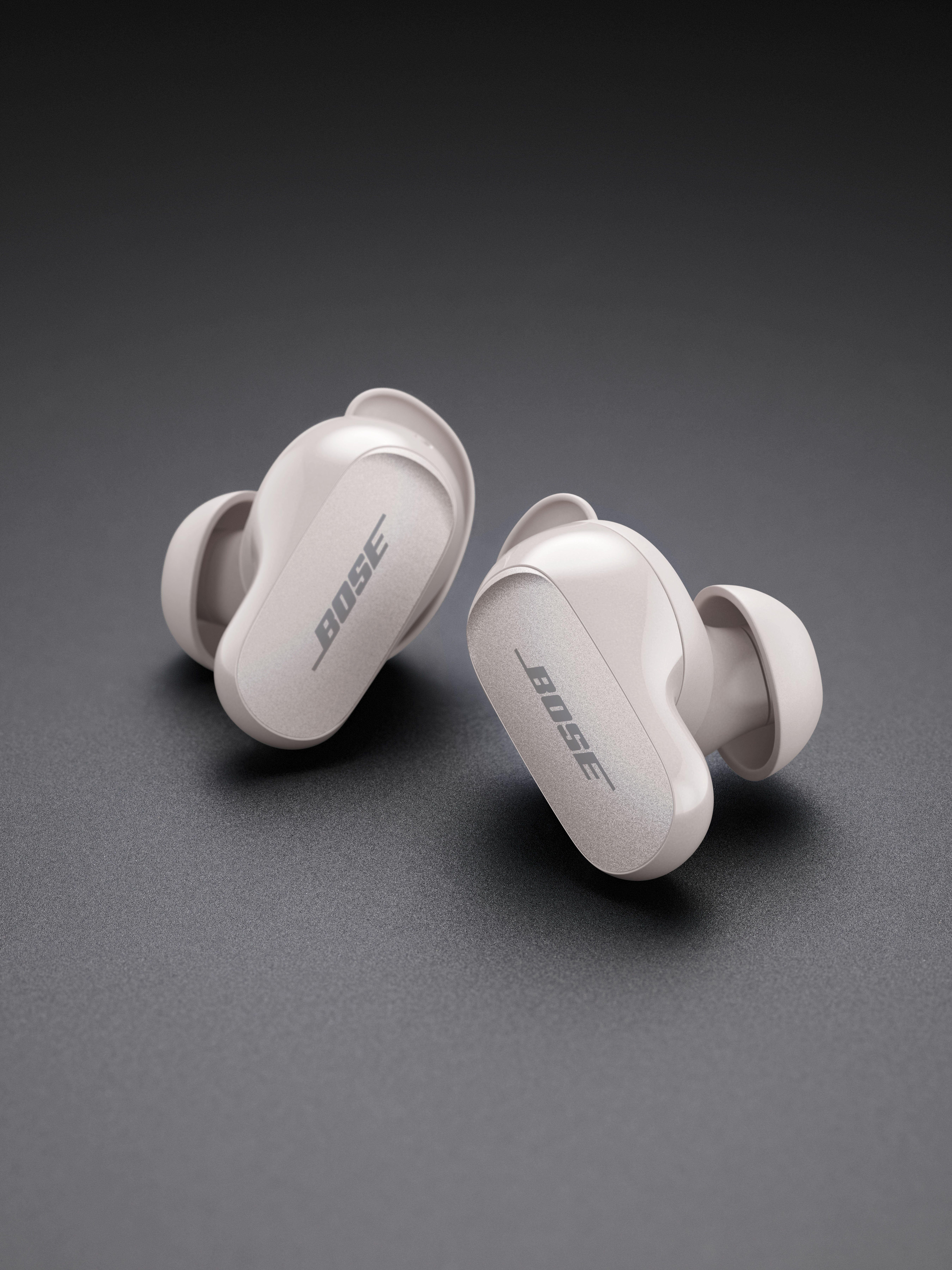 mit Anrufe Musik, Bluetooth, soapstone Earbuds integrierte Klang) QuietComfort® personalisiertem Bose Lärmreduzierung Noise-Cancelling, und wireless In-Ear-Kopfhörer II In-Ear-Kopfhörer für Steuerung (Freisprechfunktion, kabellose