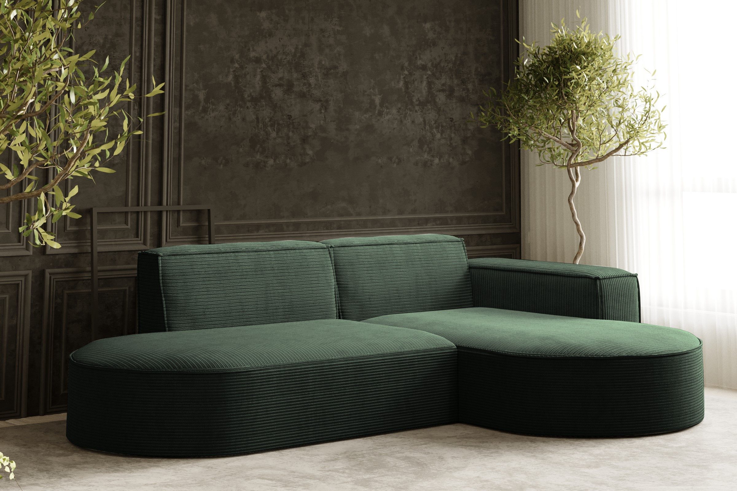 Kaiser Möbel Ecksofa Designer MODENA STUDIO L stoff Cord, Verita,Boucle, Ec günstig online kaufen