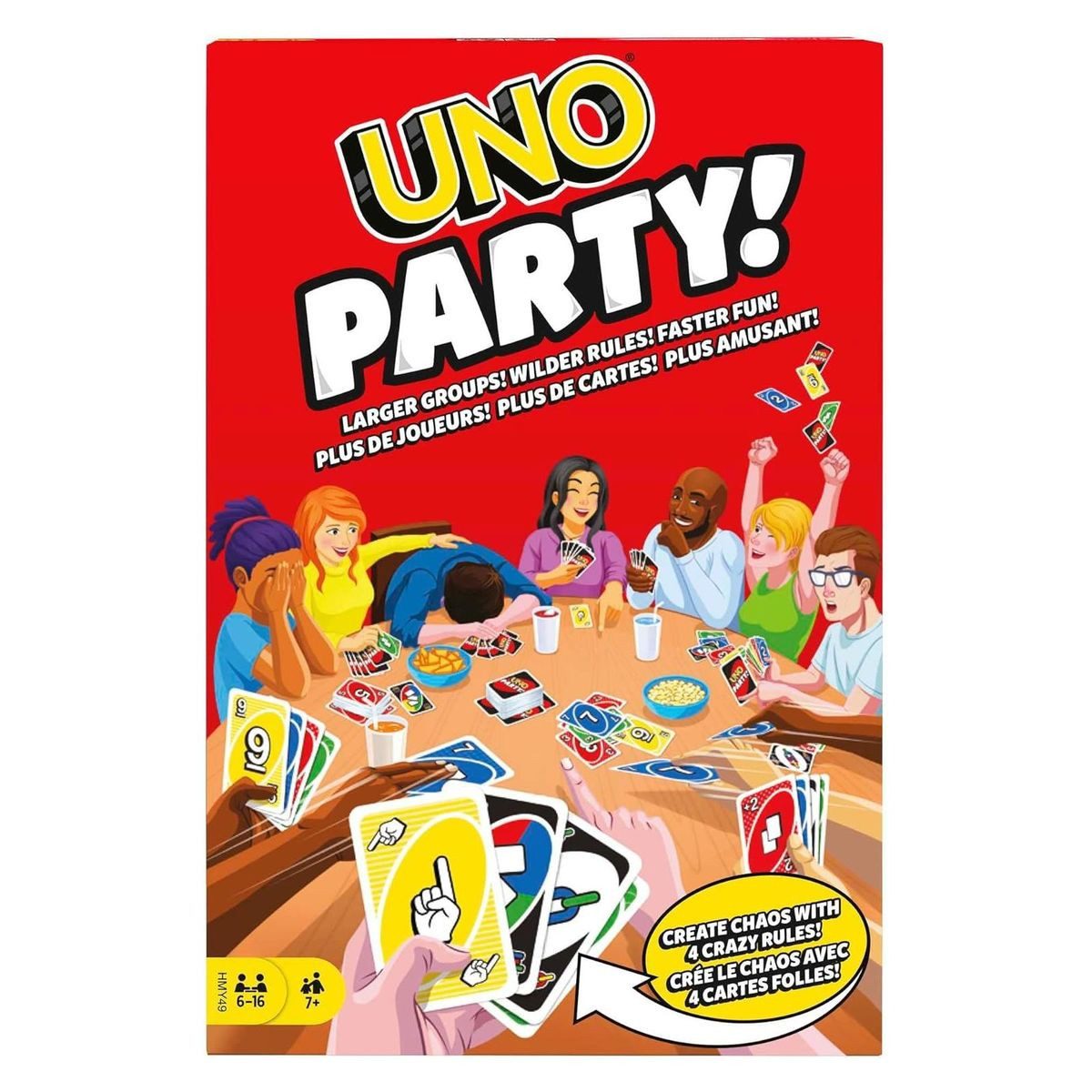 Mattel® Spiel Mattel HMY49 - UNO - Party! - Kartenspiel
