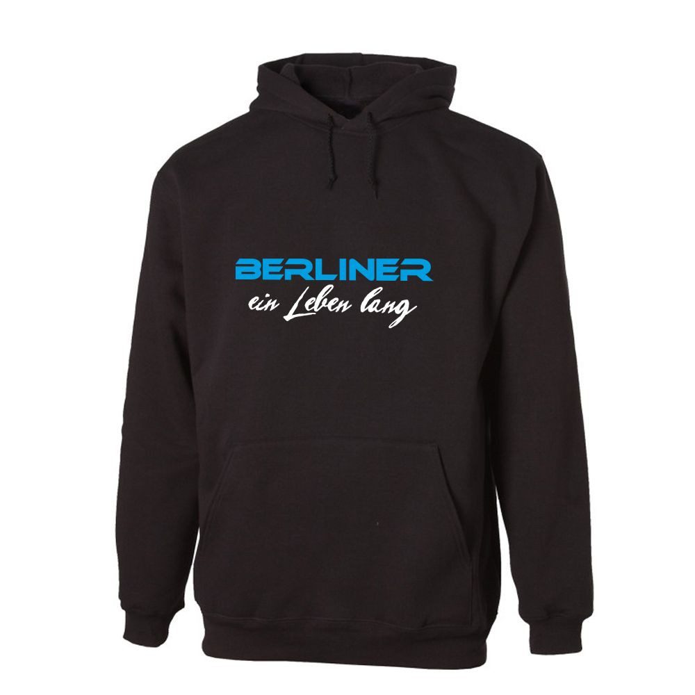 G-graphics Hoodie Berliner ein Leben lang (blau) Unisex Pullover mit einem Motiv für den echten Fan