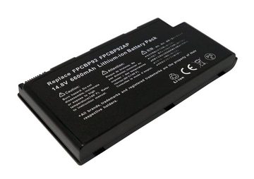 PowerSmart NFJ020.083 Laptop-Akku für FUJITSU FPCBP105, FPCBP105AP, FPCBP92, FPCBP92AP, LifeBook N6010, LifeBook N6200, LifeBook N6210, LifeBook N6220 Li-ion 6600 mAh (14,4 V)