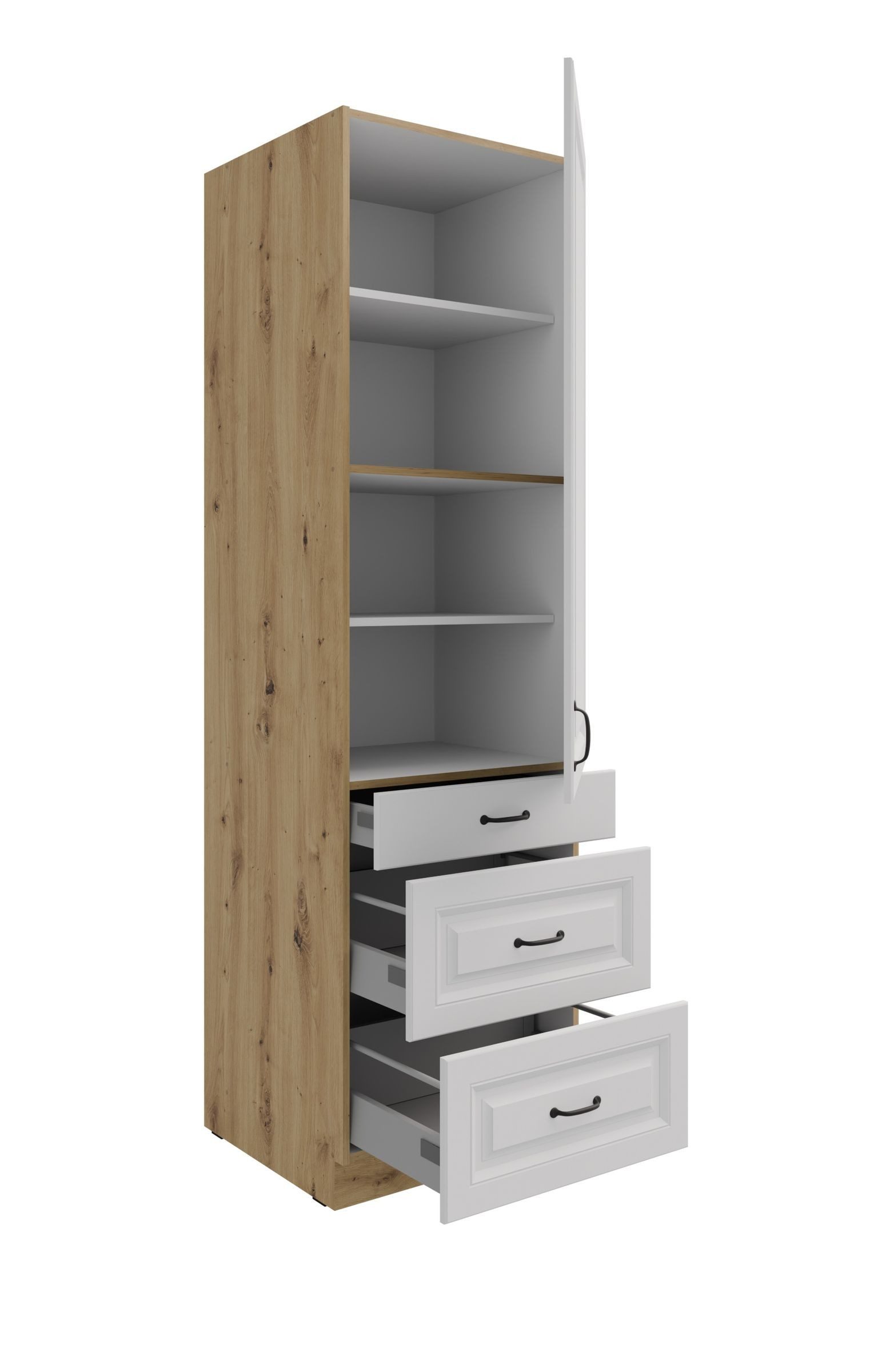 Küchen-Preisbombe Hochschrank 60 cm Küche Stilo Weiß Küchenzeile Küchenbloc günstig online kaufen