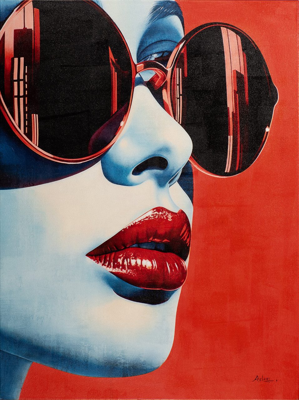 ArtUniverse Gemälde Red Summer 90 x 120 cm, Menschenmotiv