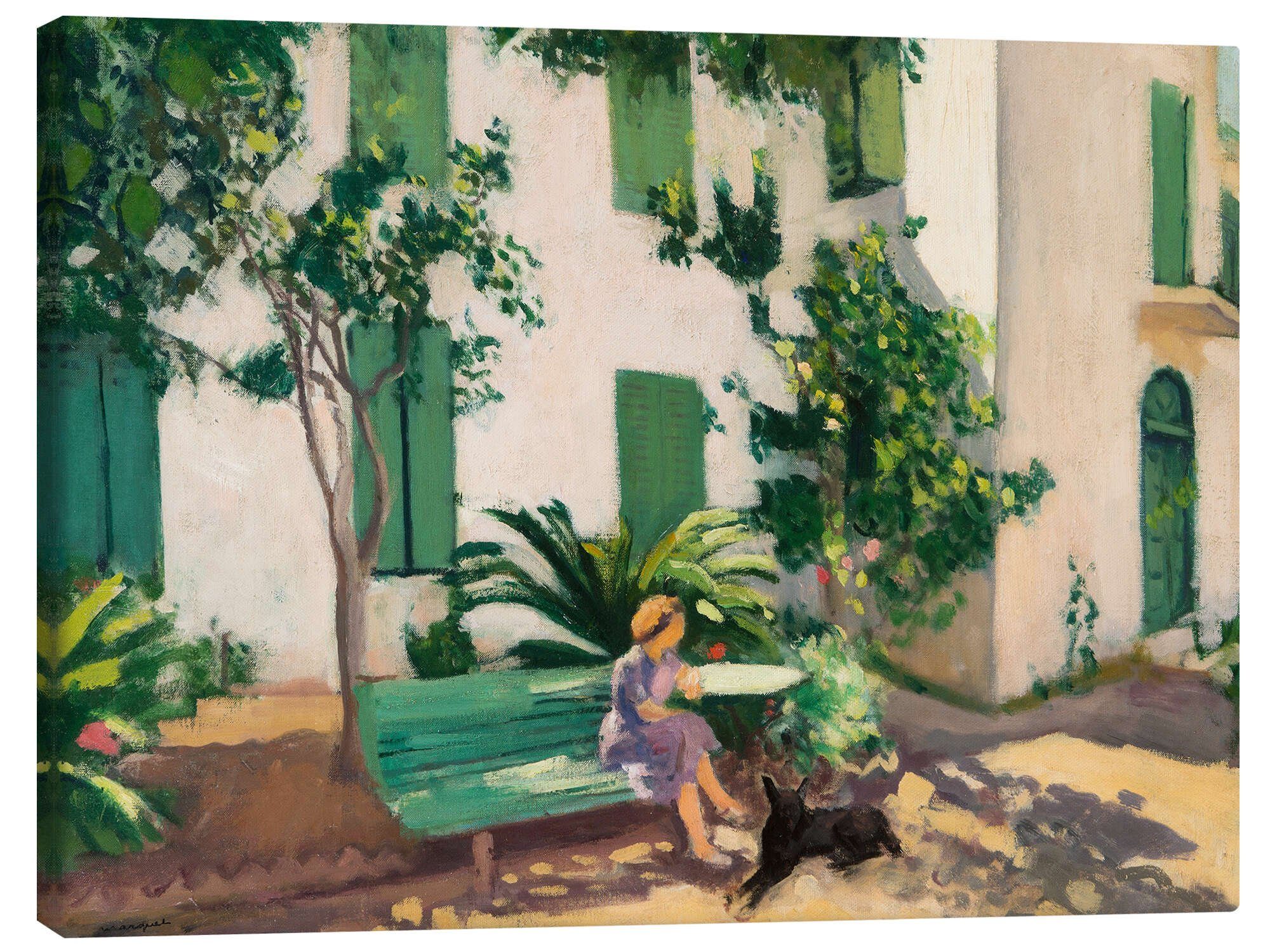 Posterlounge Leinwandbild Albert Marquet, Rast vor dem Haus, Malerei