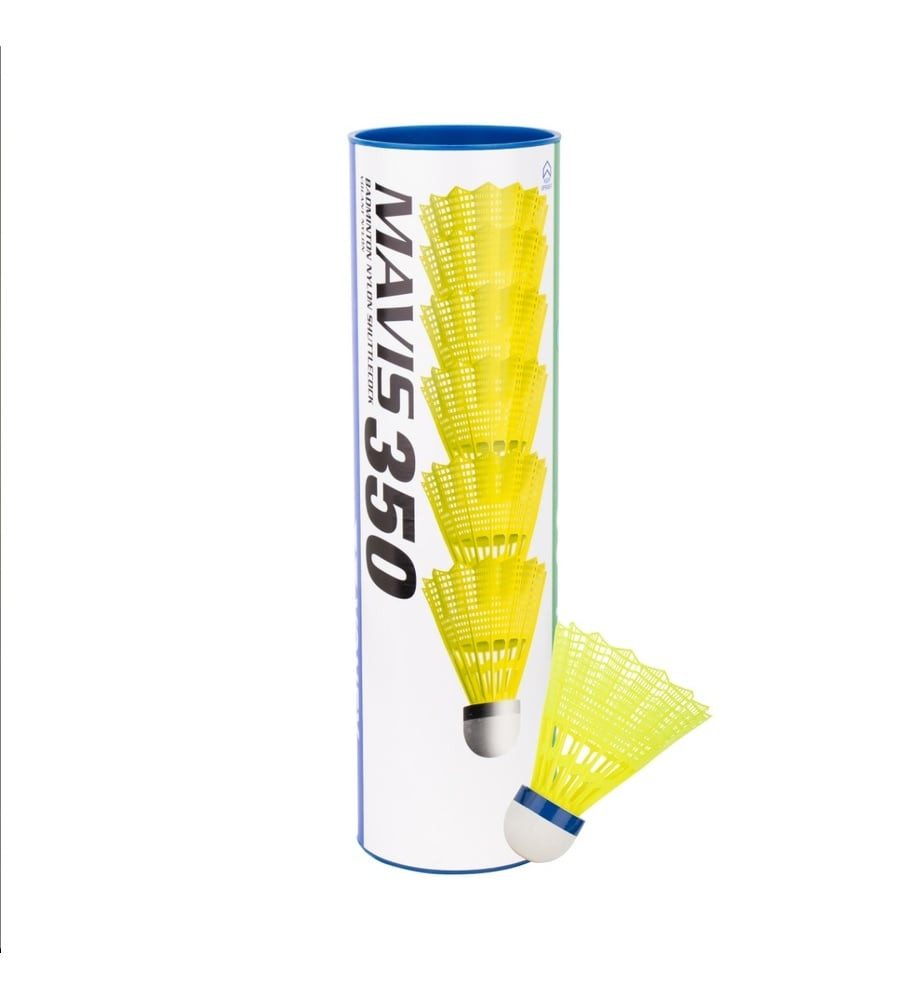 Yonex Badmintonball Mavis 350 Nylon gelb Dose 6er, Geschwindigkeit: mittel