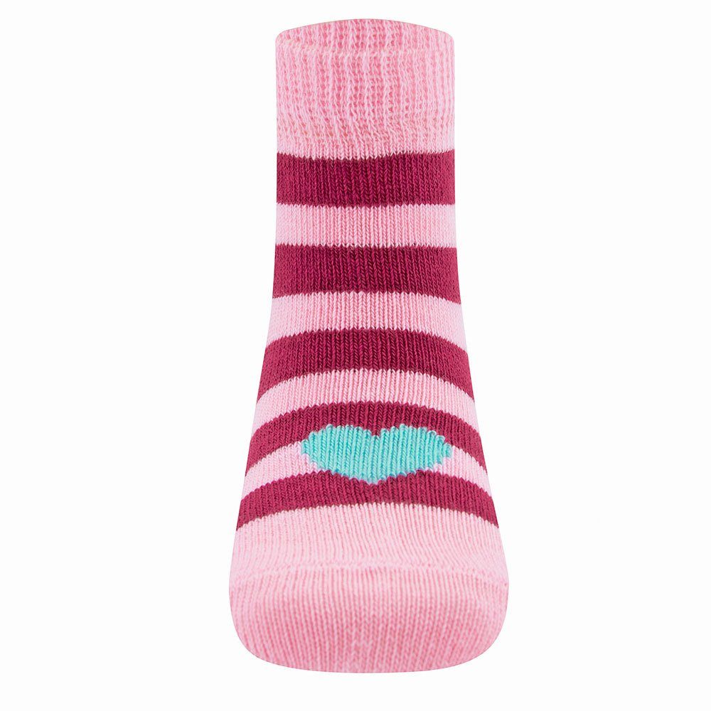3er (3-Paar) inibini Socken gemustert Socken Pack Ringel/Herzen/Uni