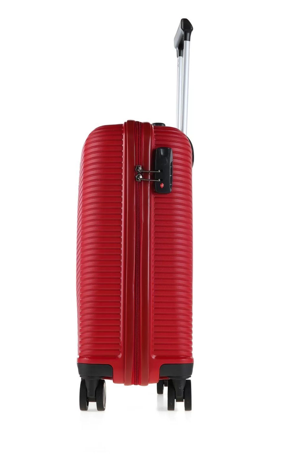 Koffer) (3 Koffer teilig, Handgepäck + CCS großen mittleren - Rot + Kofferset,