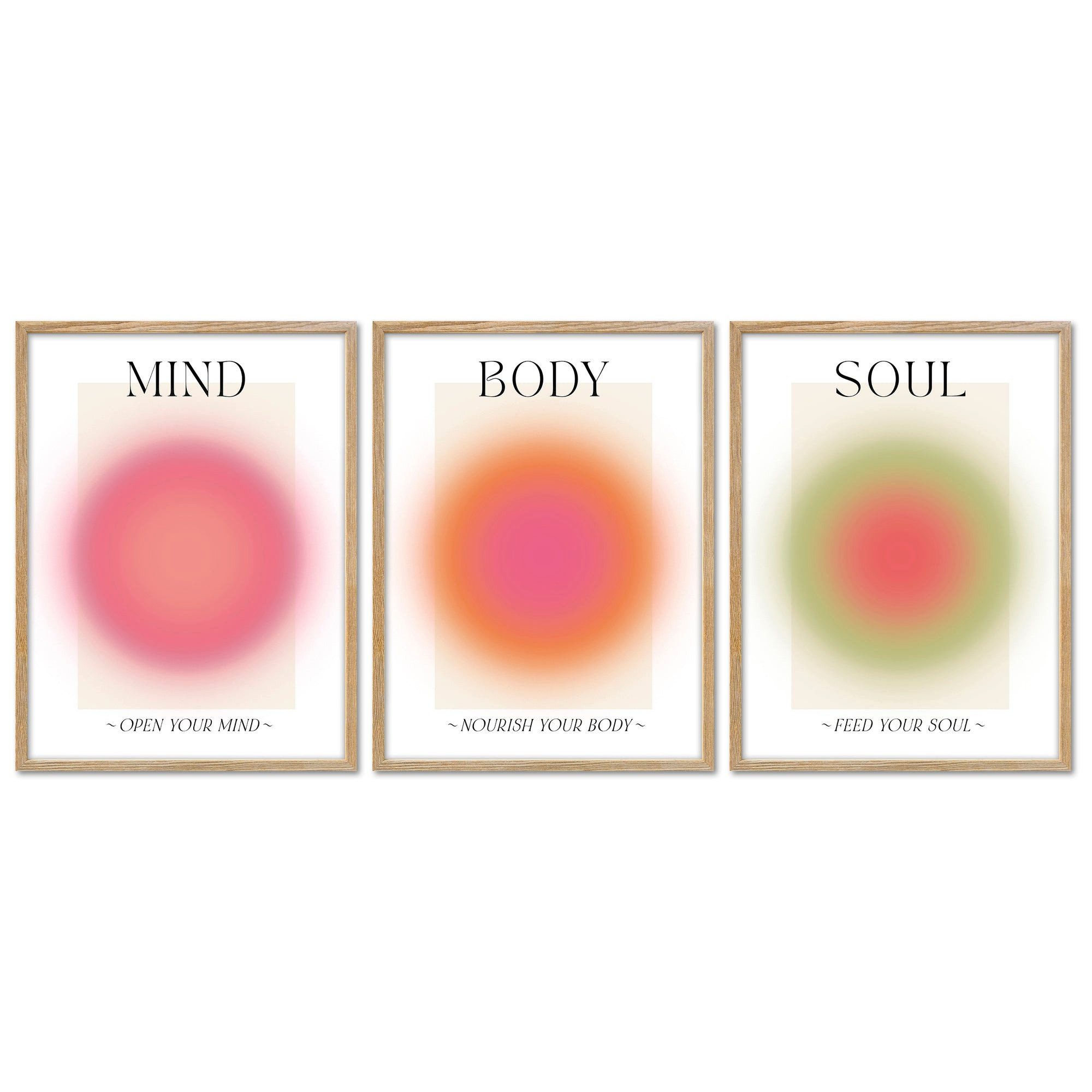ARTFAVES Bilder-Collage Poster Set - Aura Trio - 3 Deko Wandbilder Affirmat günstig online kaufen