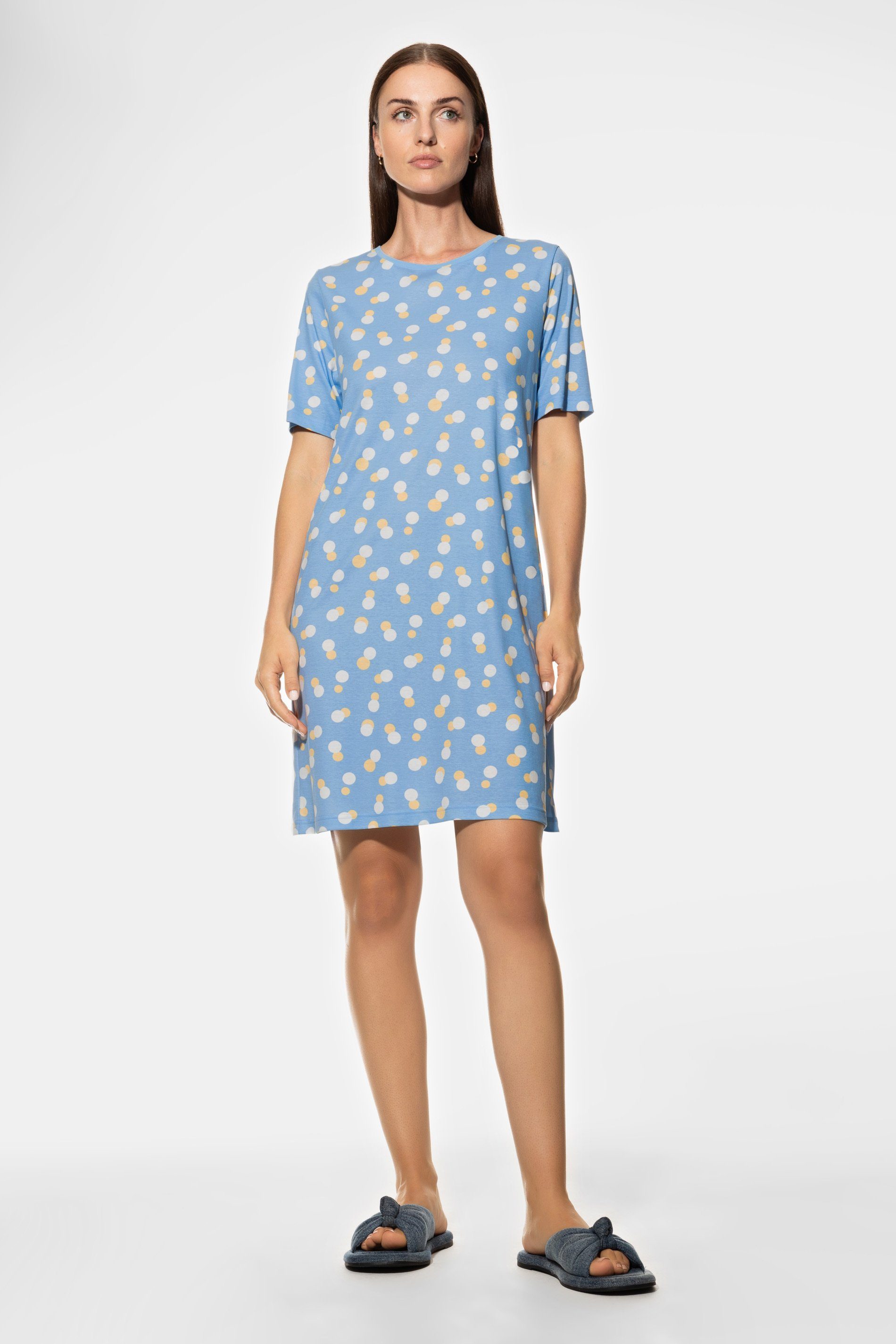Mey Nachthemd Damen Serie Adryelle Punkte-Print (1-tlg)