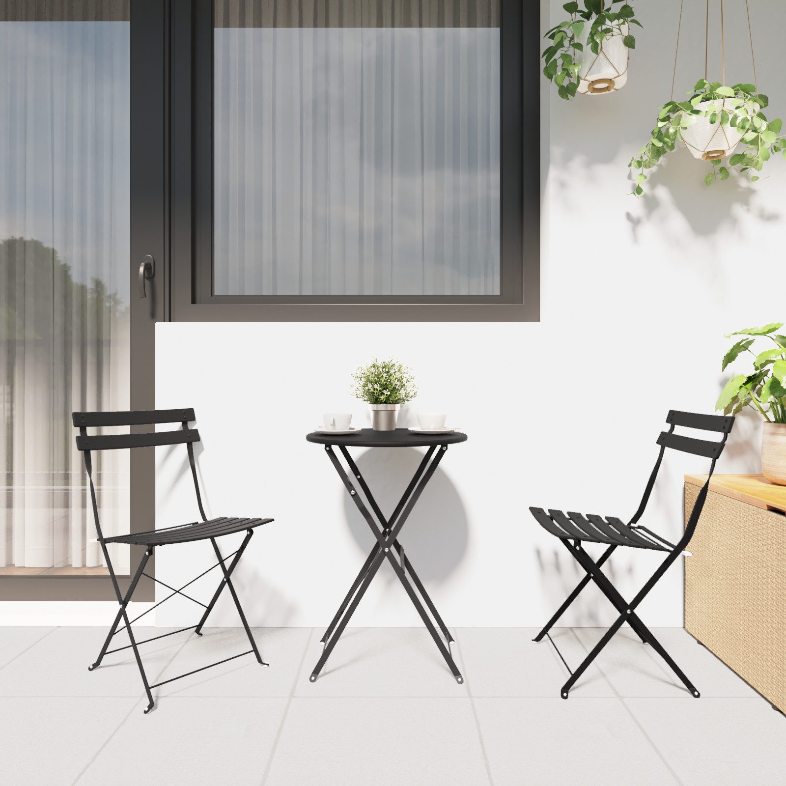 vidaXL Gartenstuhl Gartenstühle 2 Stk. Klappbar günstig online kaufen