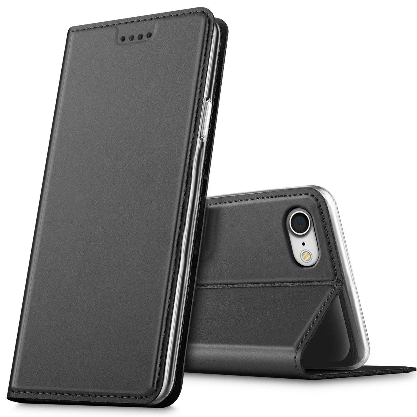 CoolGadget Handyhülle Magnet Case Handy Tasche für Apple iPhone SE 3. Generation 4,7 Zoll, Hülle Klapphülle Slim Flip Cover für iPhone SE 2022/2020 Schutzhülle