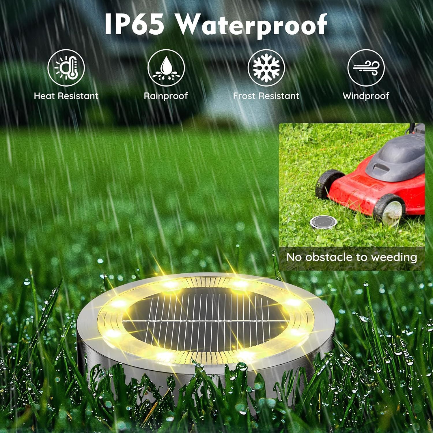 pedete LED Solarleuchte Solar-Bodenstrahler 4 Stück für den Außenbereich LED-Lampen Garten, Solar-Lampe, Bodenleuchte, Gartenstrahler, Tageslichtweiß,Warmweiß, Solar lampen für außen,gartendeko,Solar-Erdspieß