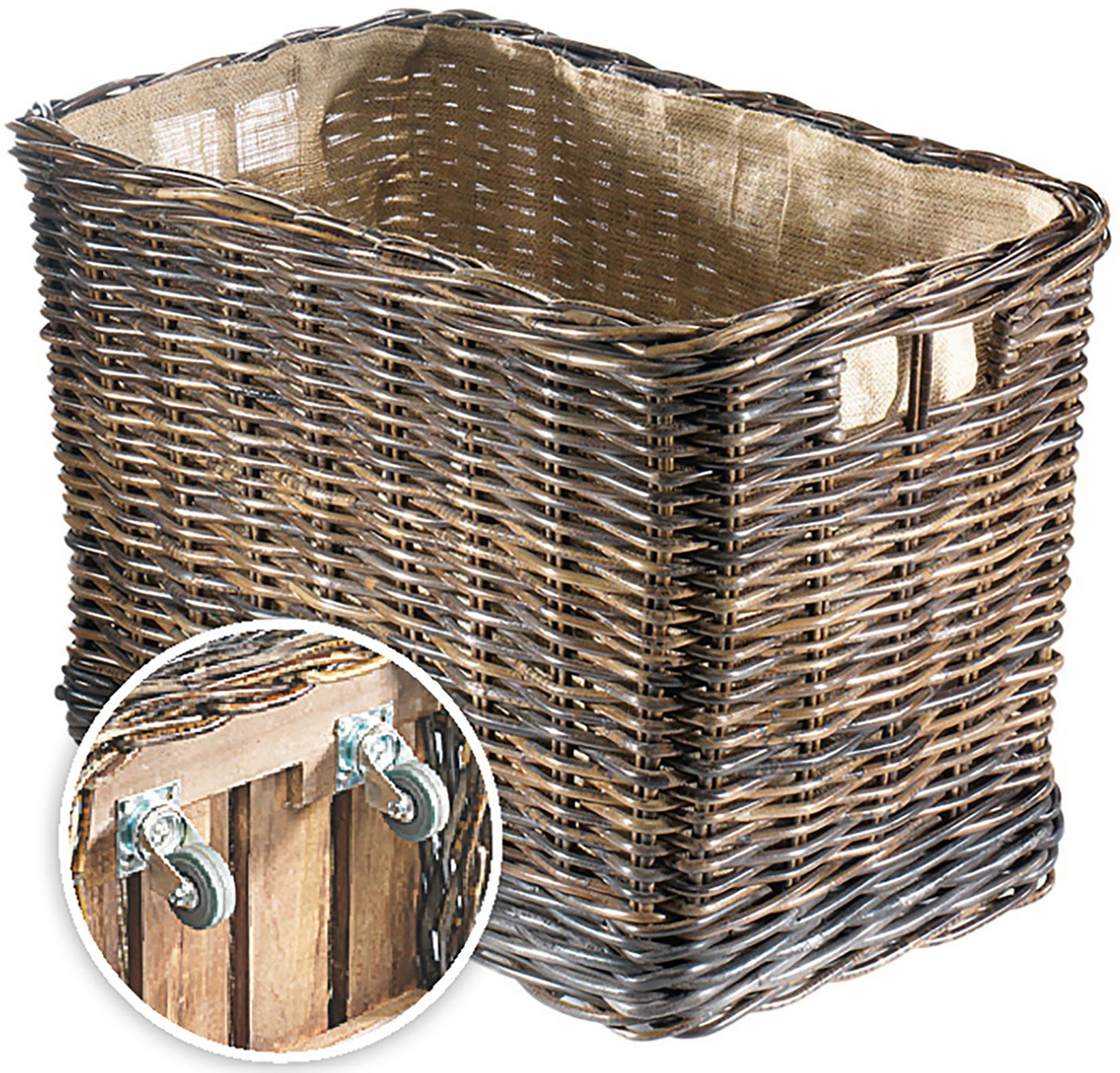 Kobolo Kaminholzkorb Holzkorb aus Rattan mit günstig online kaufen