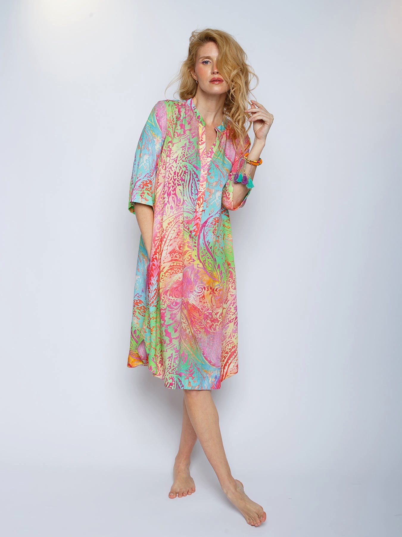 Emily Van Den Bergh Druckkleid Tunikakleid Multi Aquarell