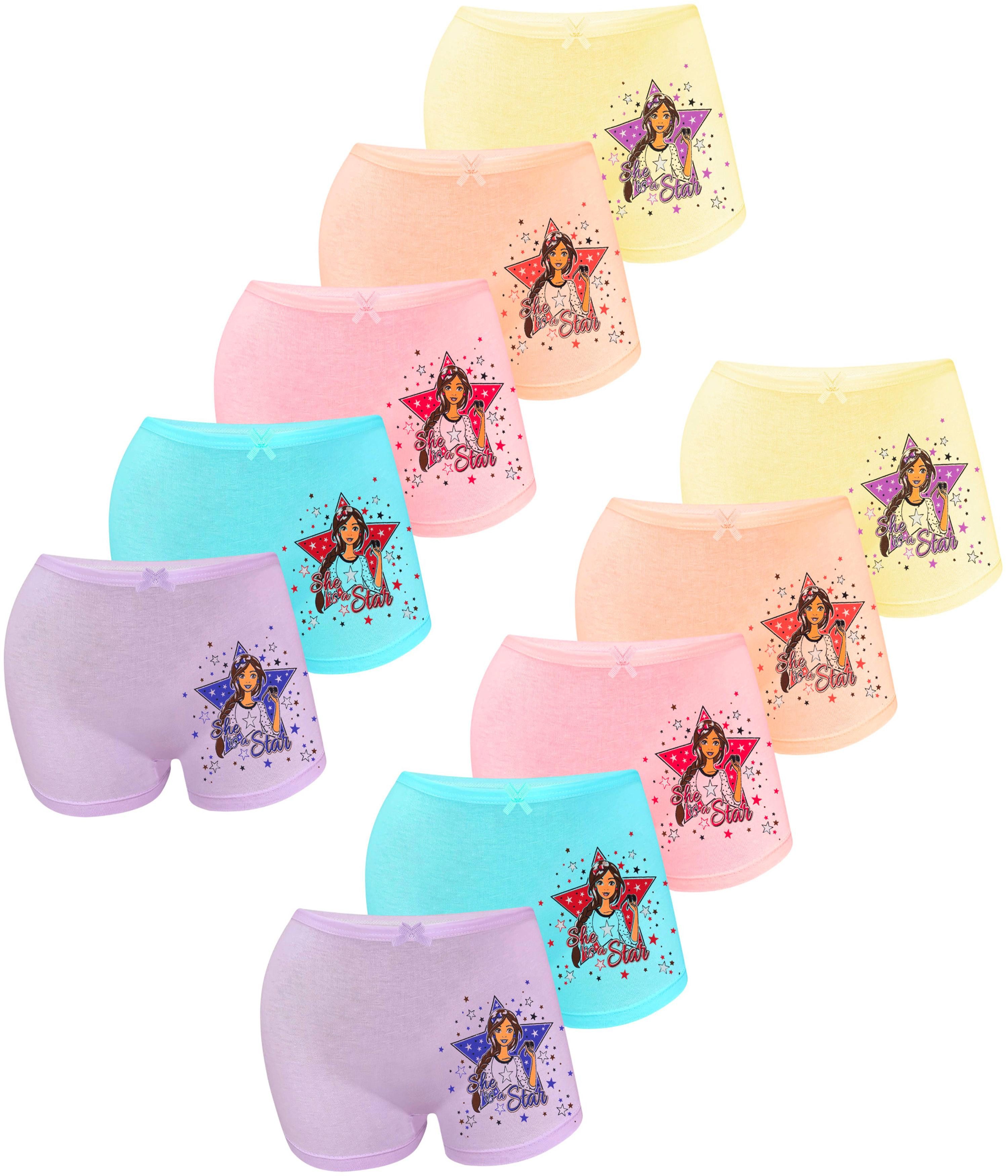 LOREZA Panty 10er Set Pantys Boxershorts - Stern (Spar-Packung, 10-St)