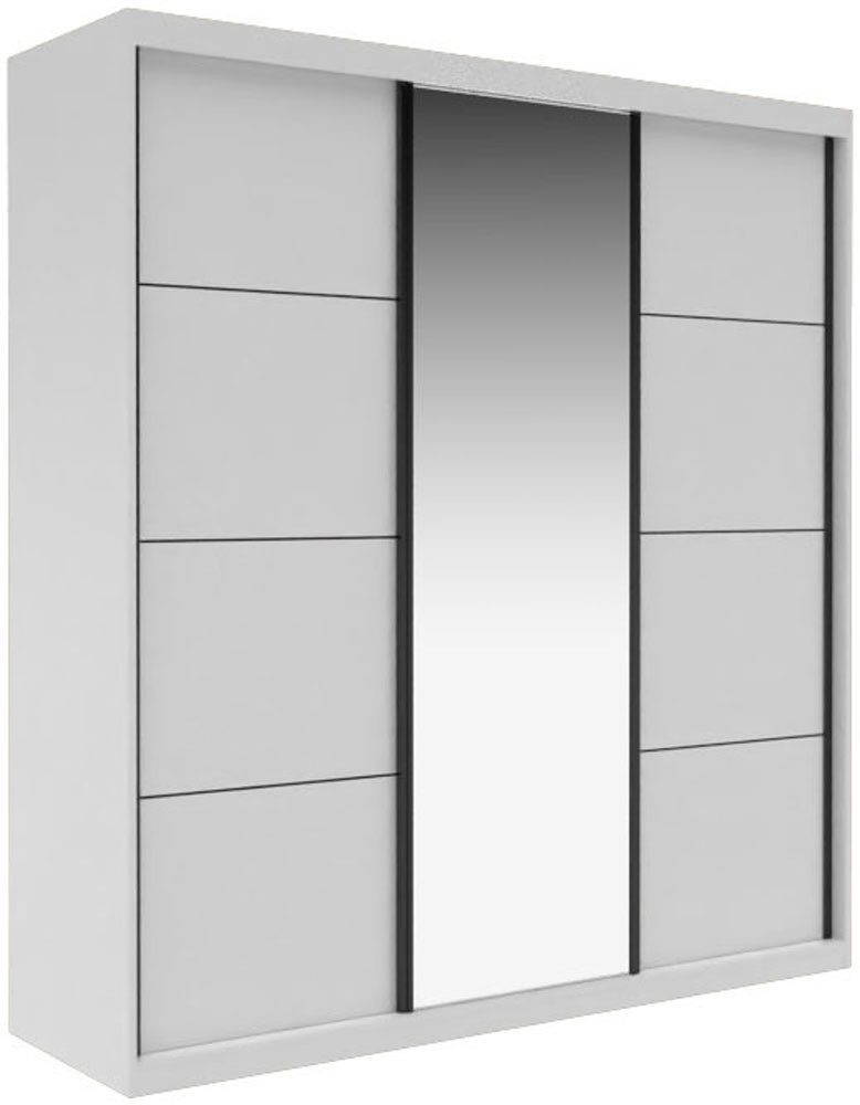 OTTO home Schwebetürenschrank Tonara Schrank, Kleiderschrank 2,00m Breite, Schiebetürenschrank (Schrank mit leichtgängiger Schiebetür, in 4 Farben, Top Ausstattung) inklusive Spiegeltür, 2 Kleiderstangen, 4 Schubkastenauszügen