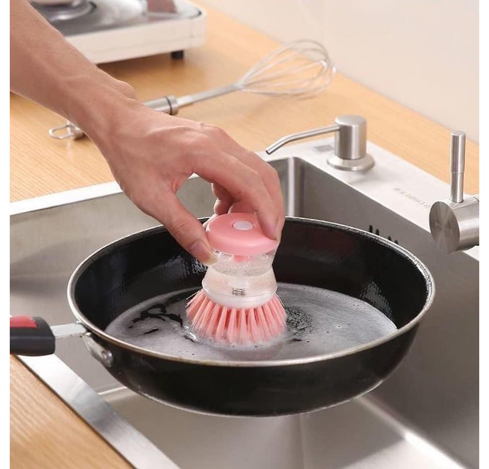 Thumbnail - MAQETARA Products Reinigungsbürsten-Set Spülbürste mit Spülmittelspender 3 Set