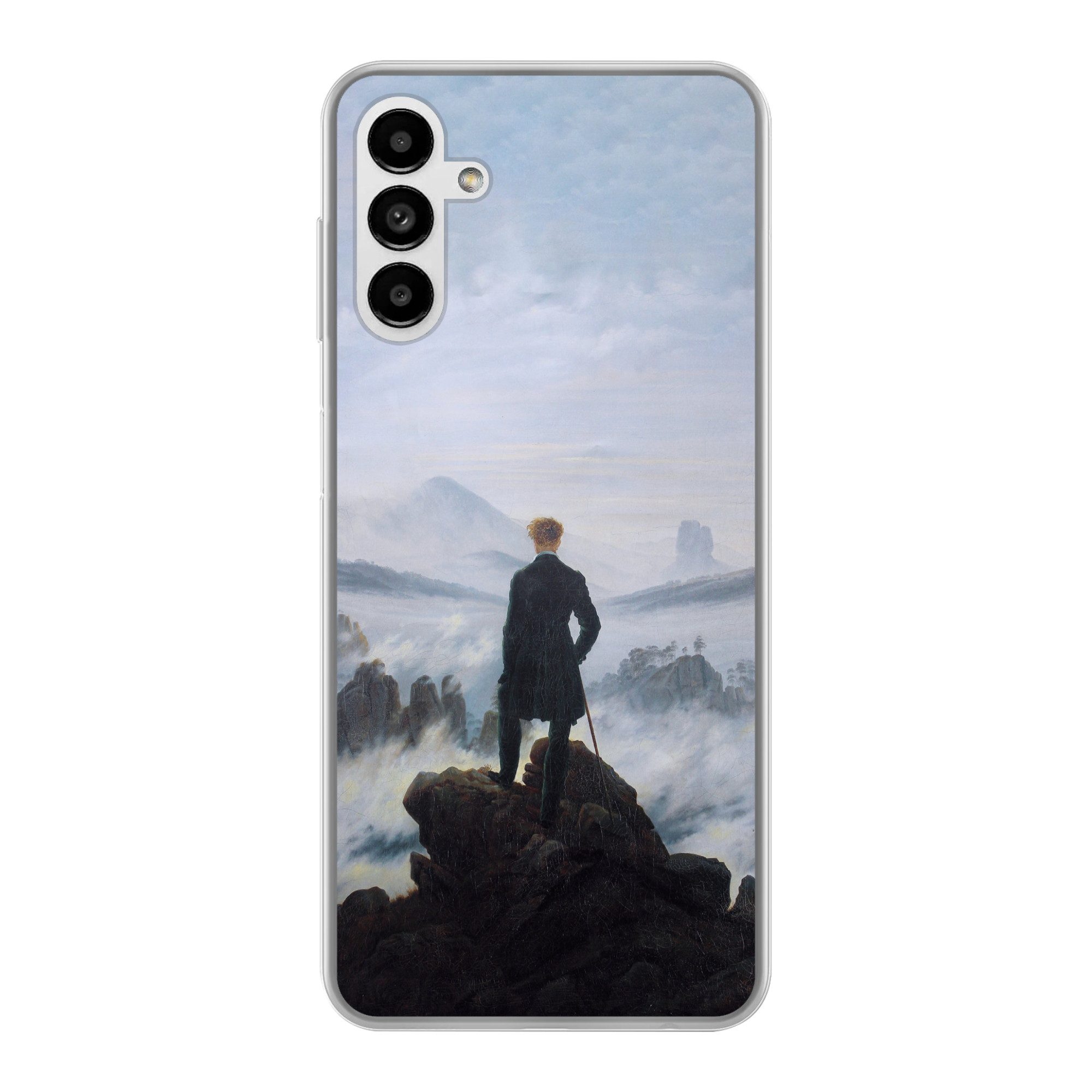 MuchoWow Handyhülle für Samsung Galaxy A04s Der Wanderer über dem Nebelmeer - Caspar David, Handy Case, Silikon, Bumper Case Dünn