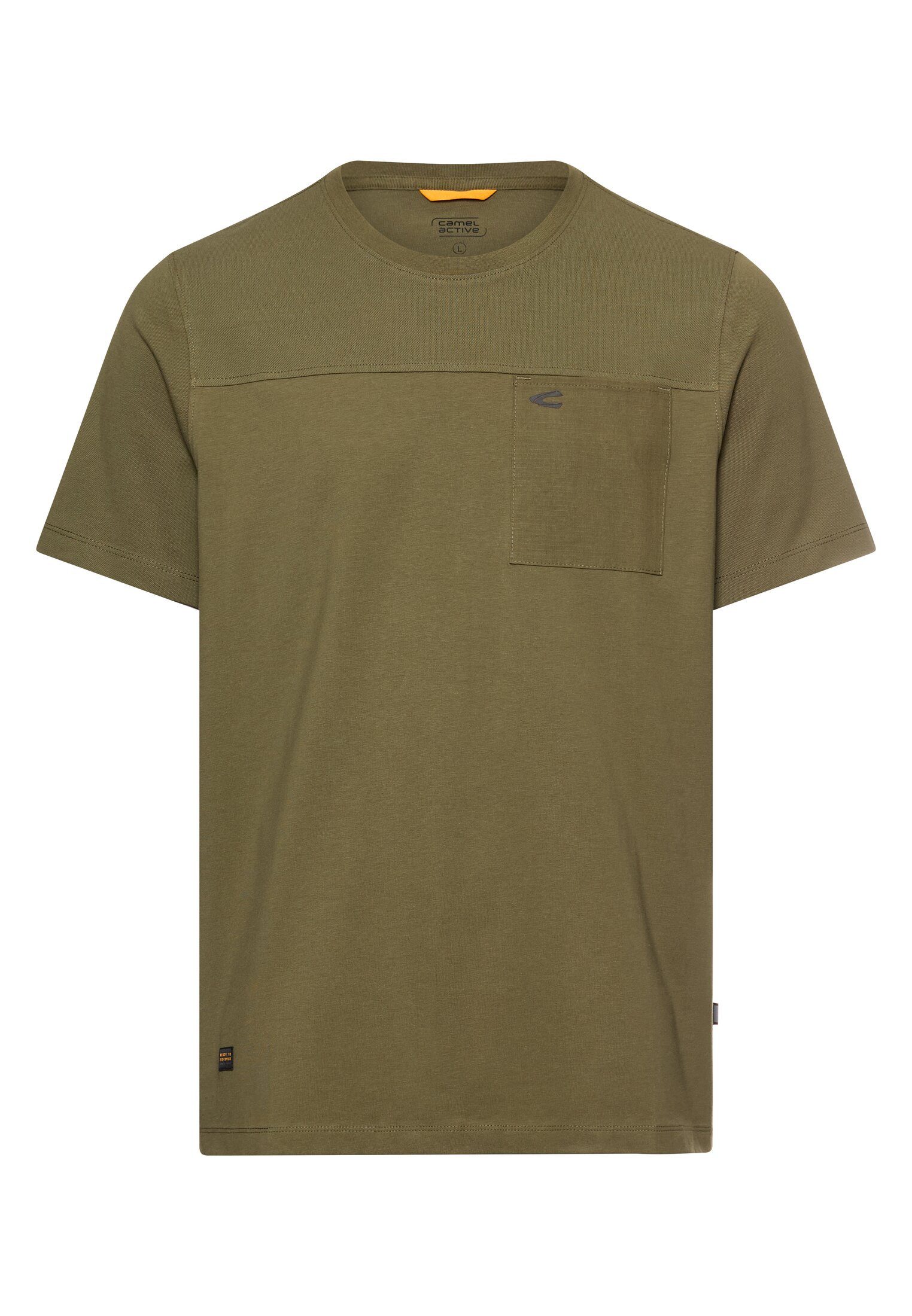 T-Shirt mit Brusttasche Kurzarm