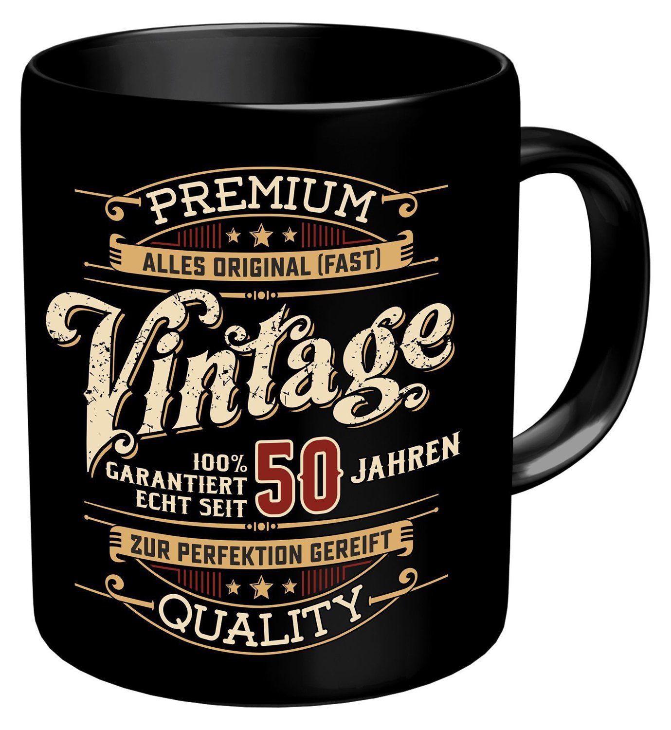 Rahmenlos Tasse Vintage 50 Jahre Tasse Premium