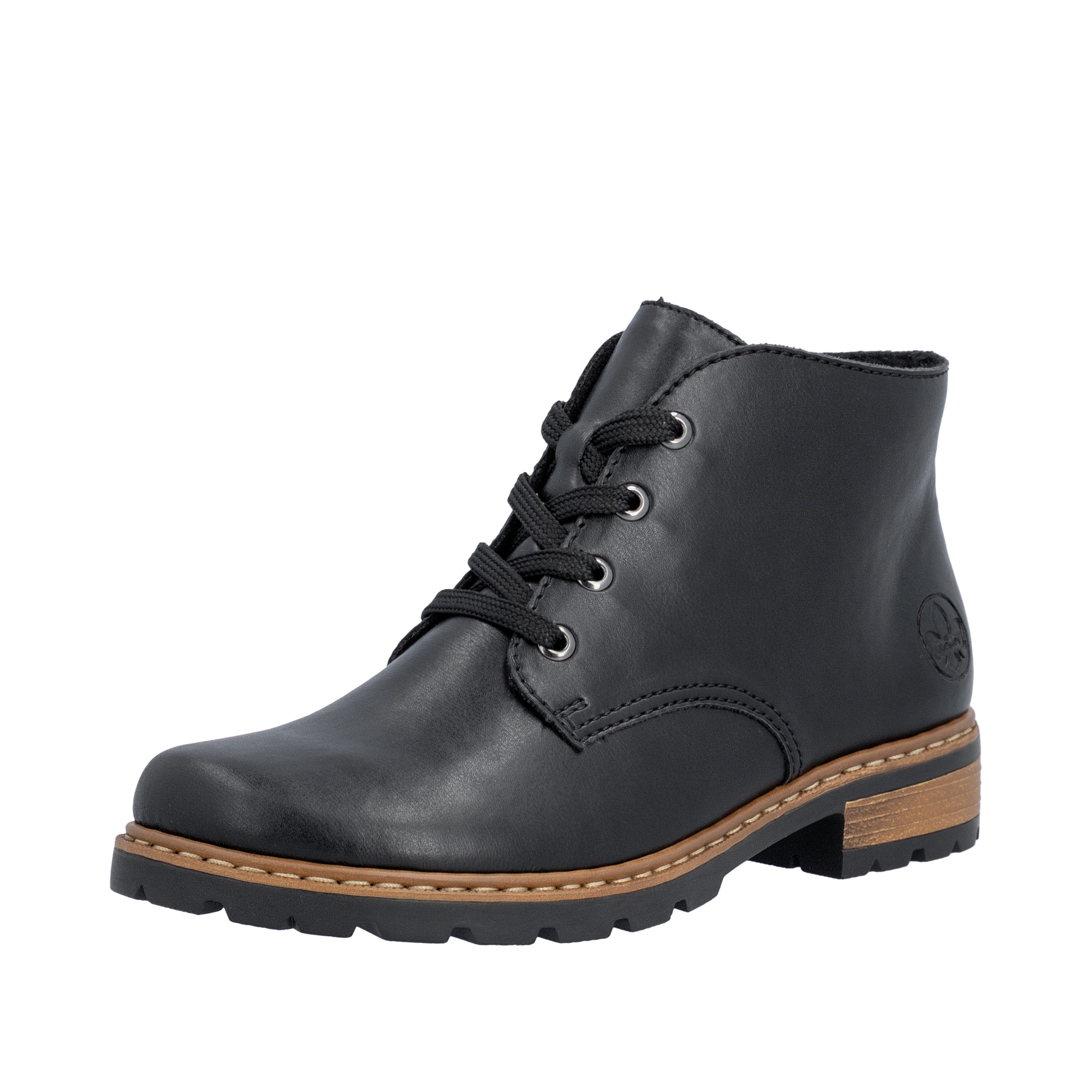 Rieker Schnürstiefelette Schnürboots, Ankleboots mit Blockabsatz